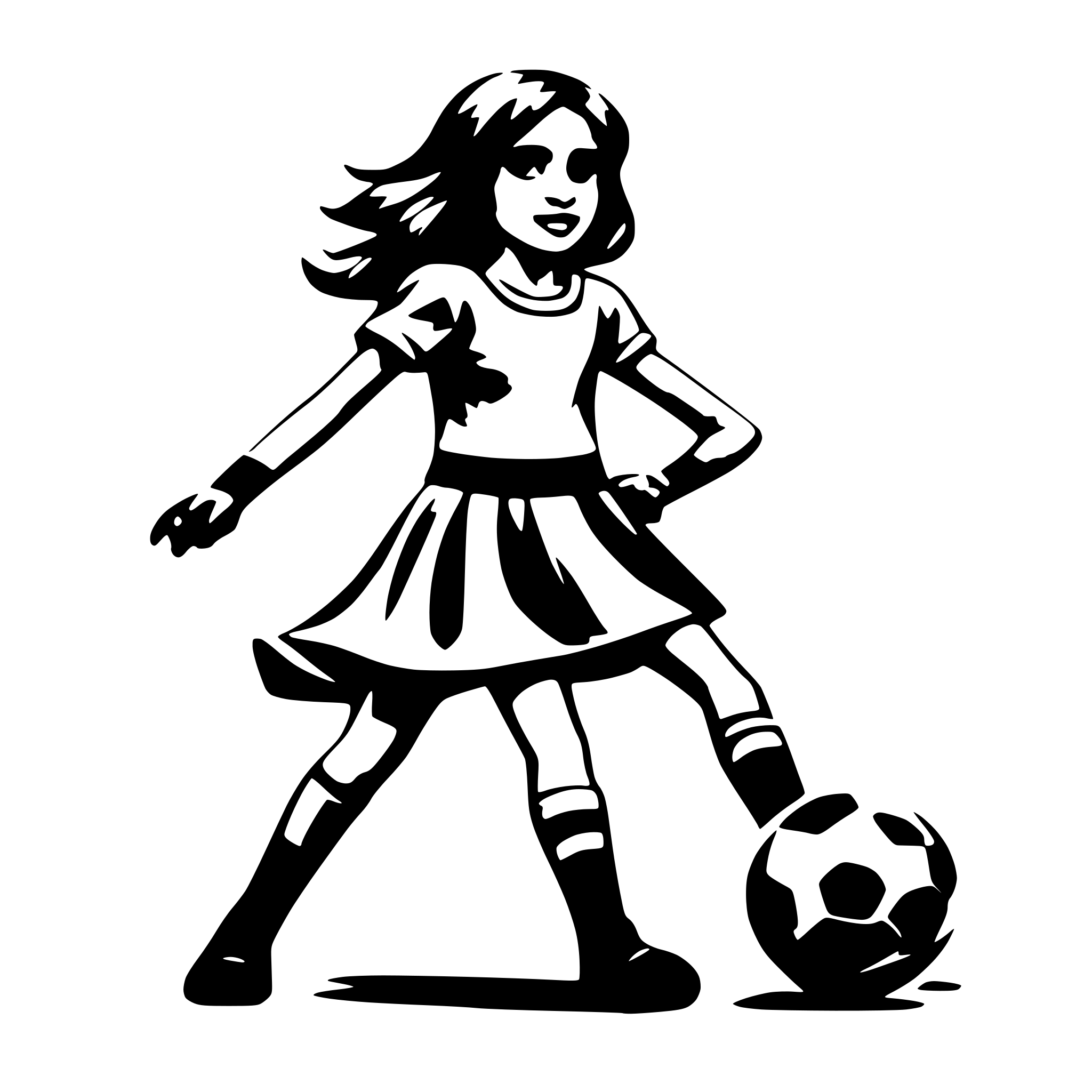 AI-generated SVG of 'football girl'
