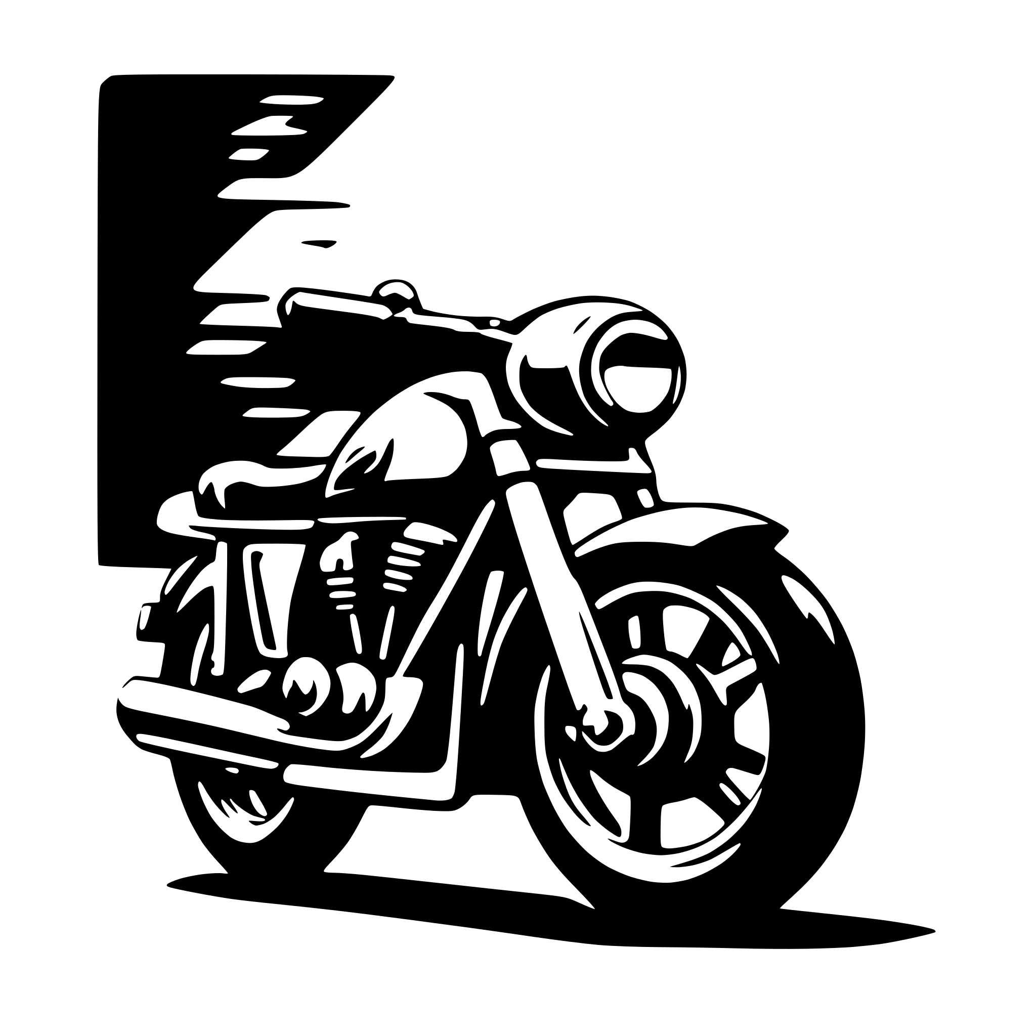 AI-generated SVG of 'very simple motorcyle'