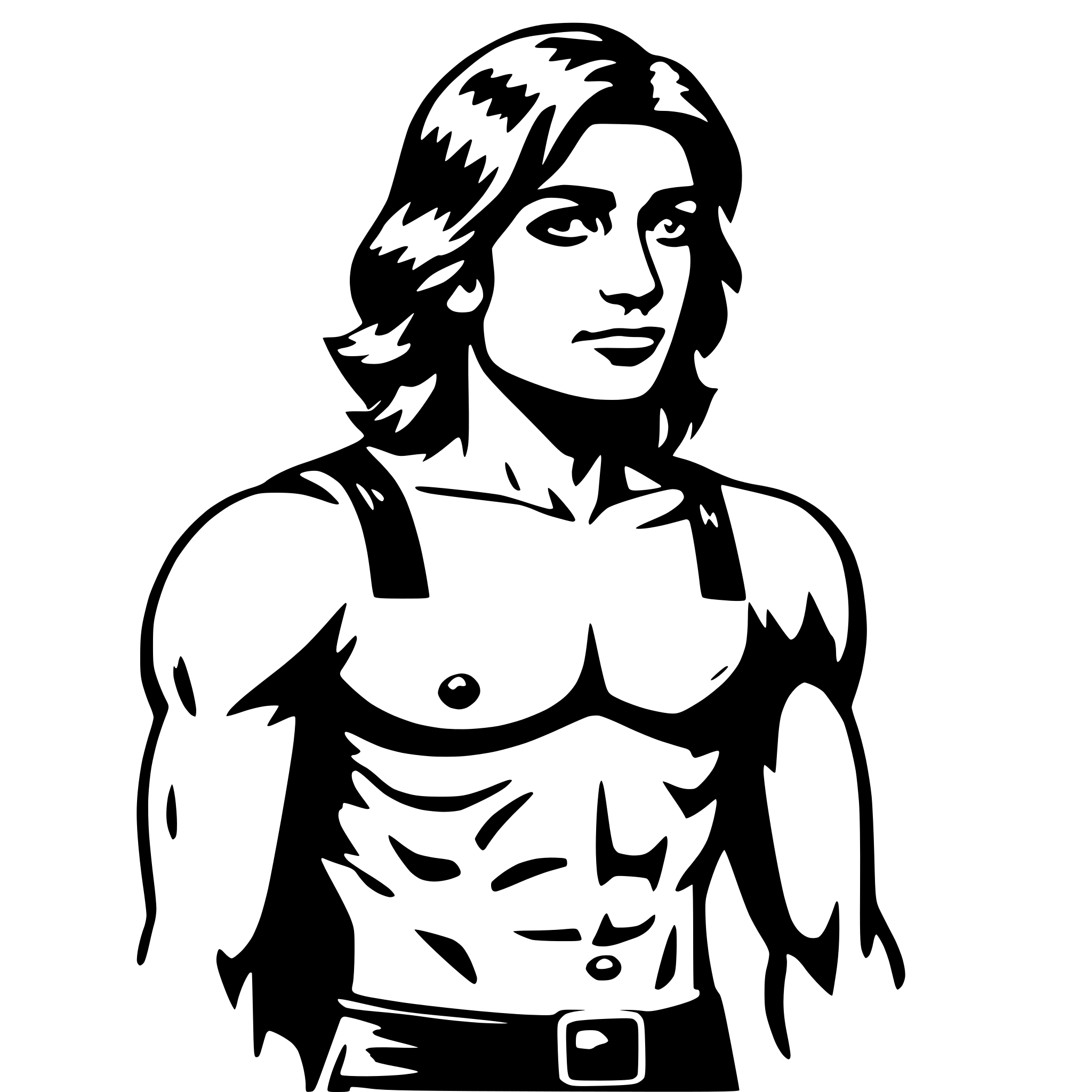 AI-generated SVG of 'a muscle man'