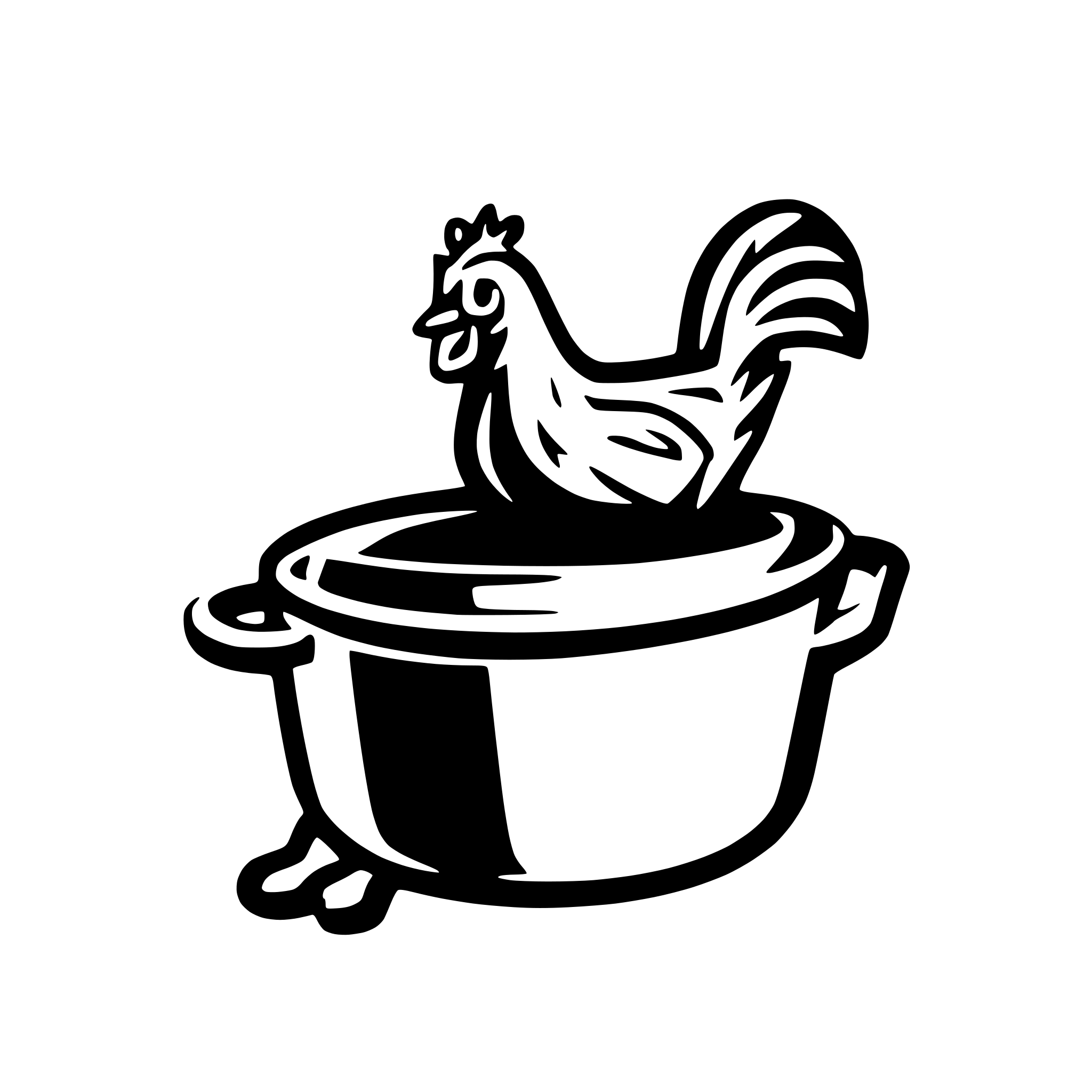 AI-generated SVG of 'A chicken coming out of a casserole'