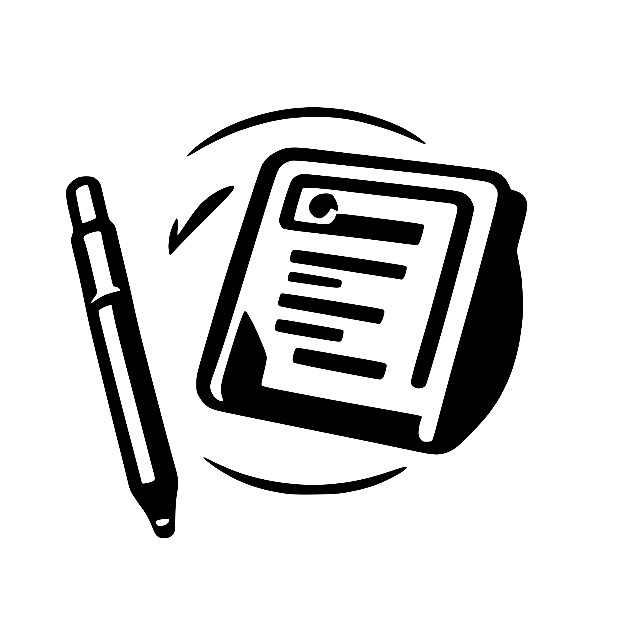 AI-generated SVG of a Give me a logo which is a logo for my business. Examination business for schools.  Include a pen and paper