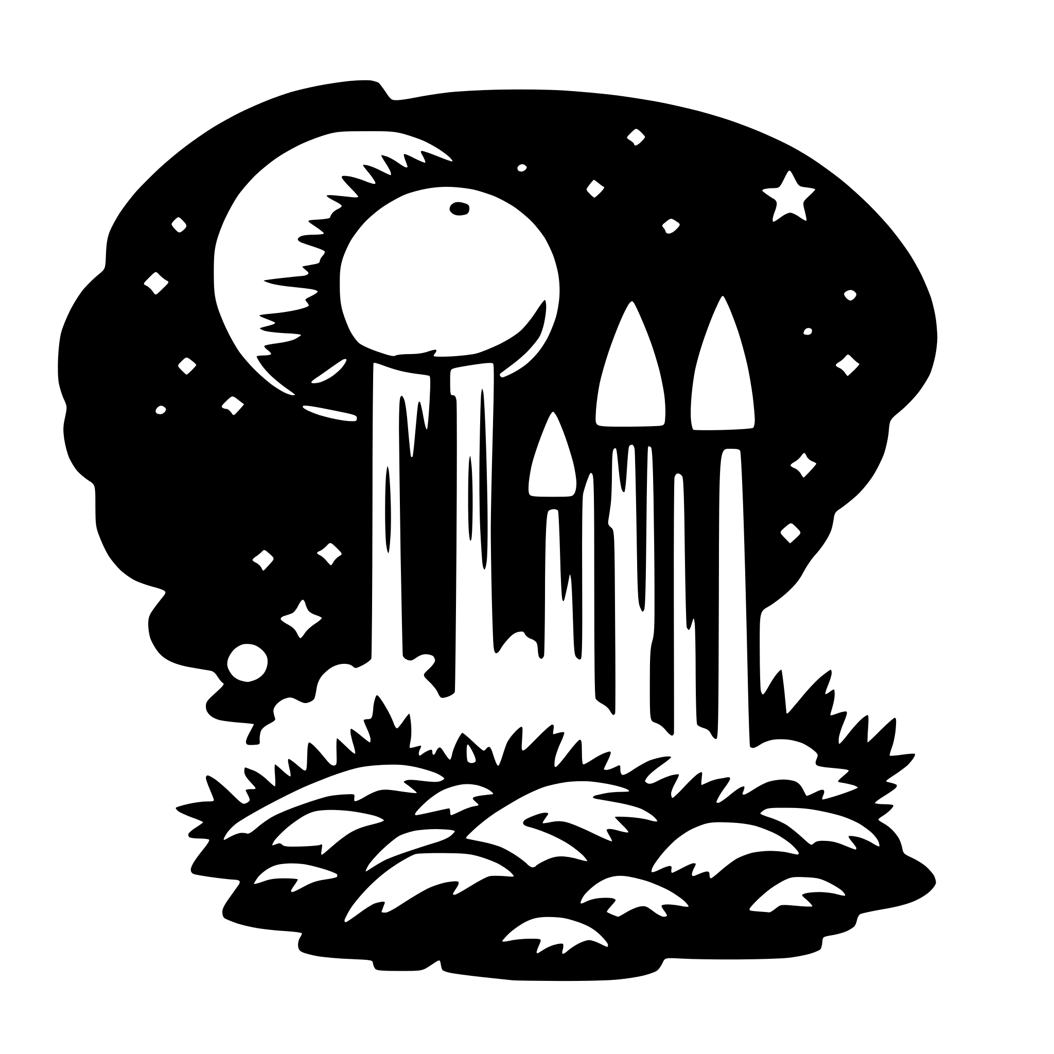 AI-generated SVG of a comet and stars