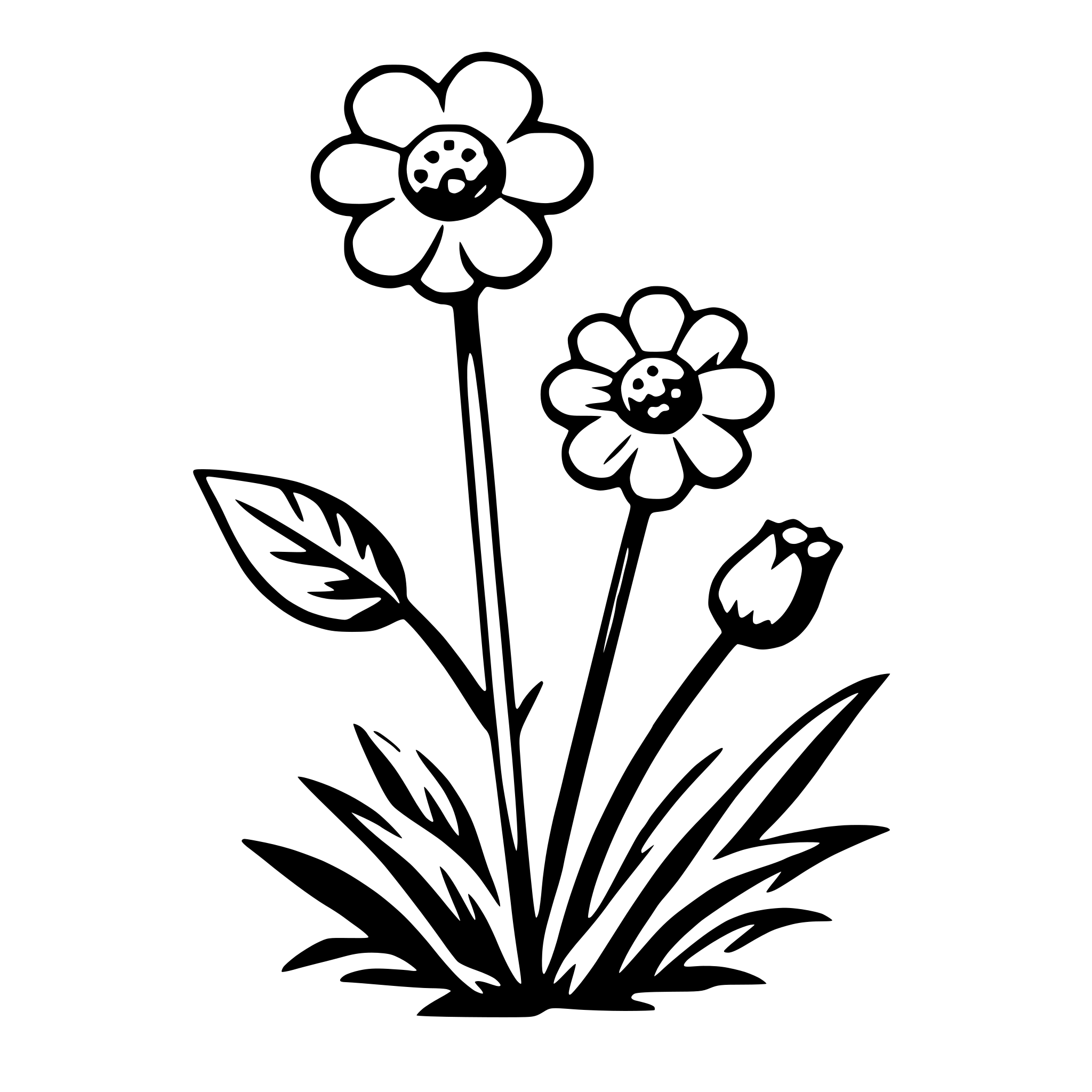 AI-generated SVG of 'spring flowers'