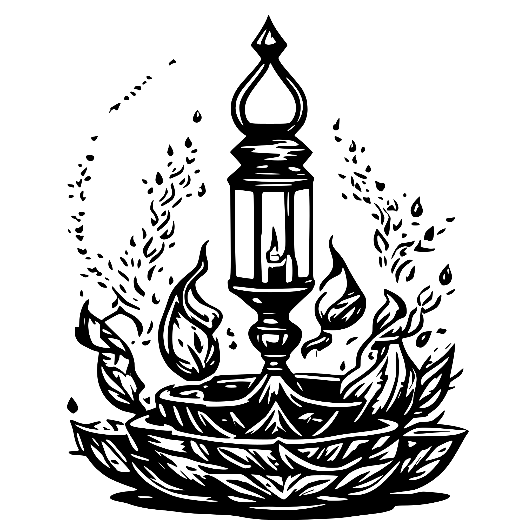 AI-generated SVG of 'diwali lamp'