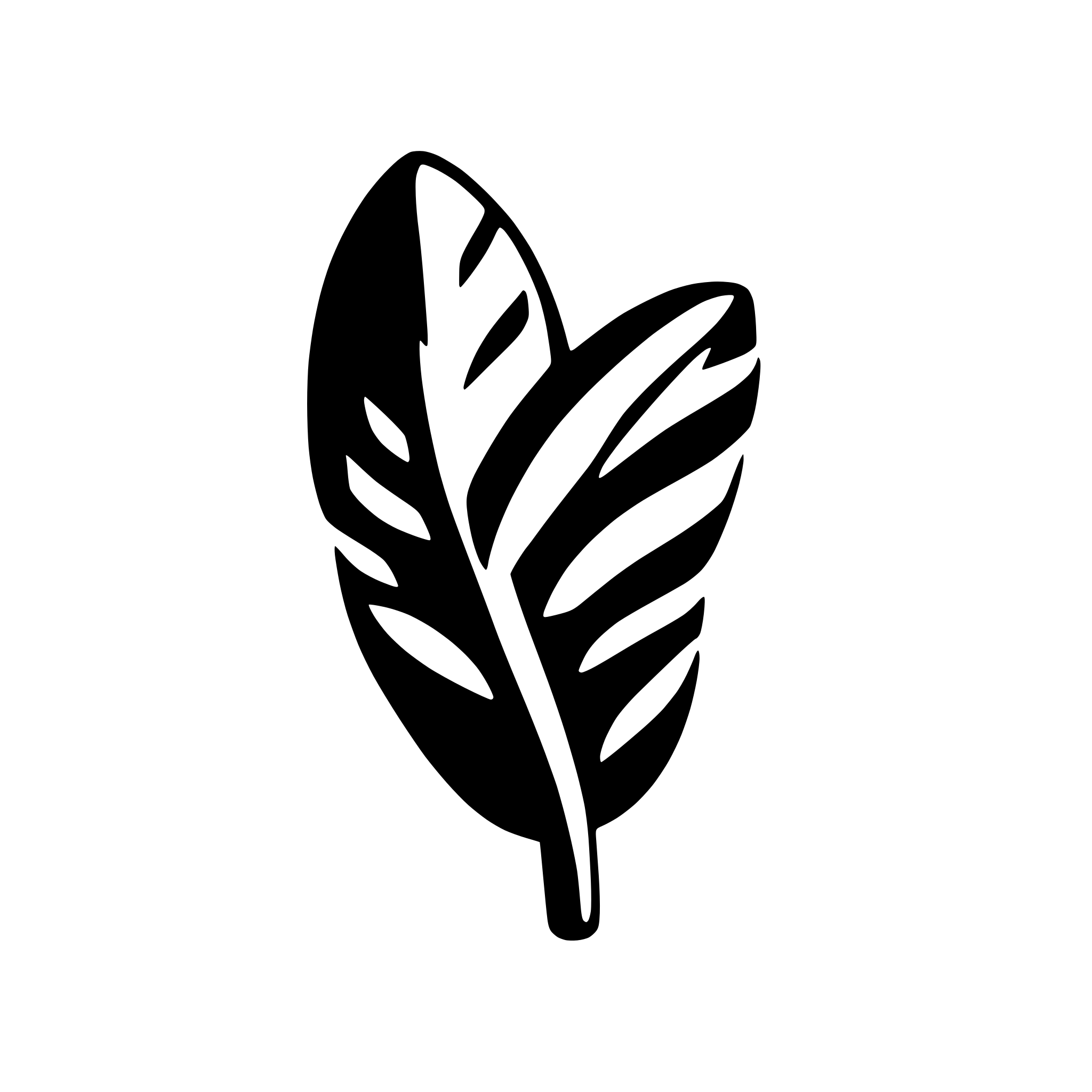 AI-generated SVG of 'feather'