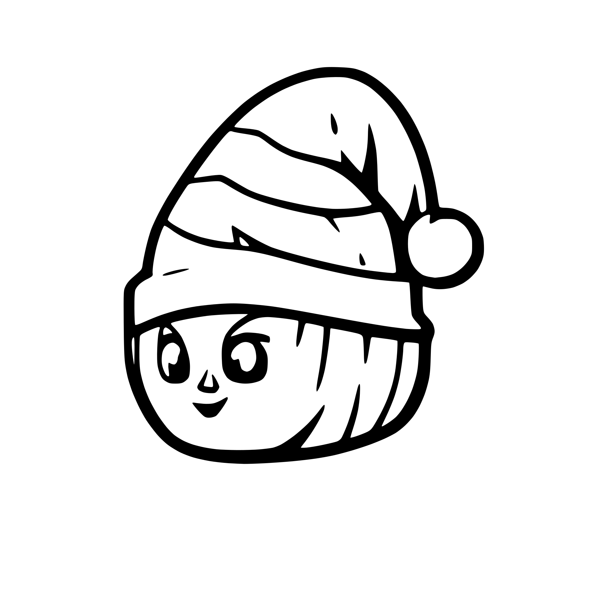 AI-generated SVG of 'Santa hat transparent background'