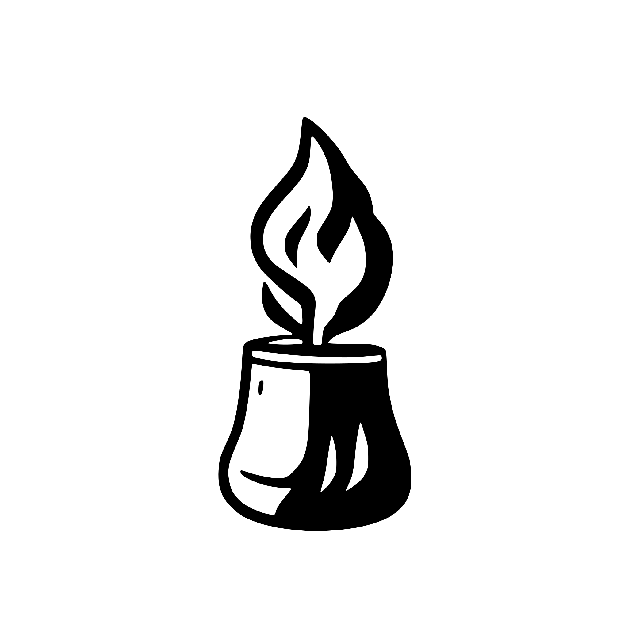 AI-generated SVG of a extinguished campfire
