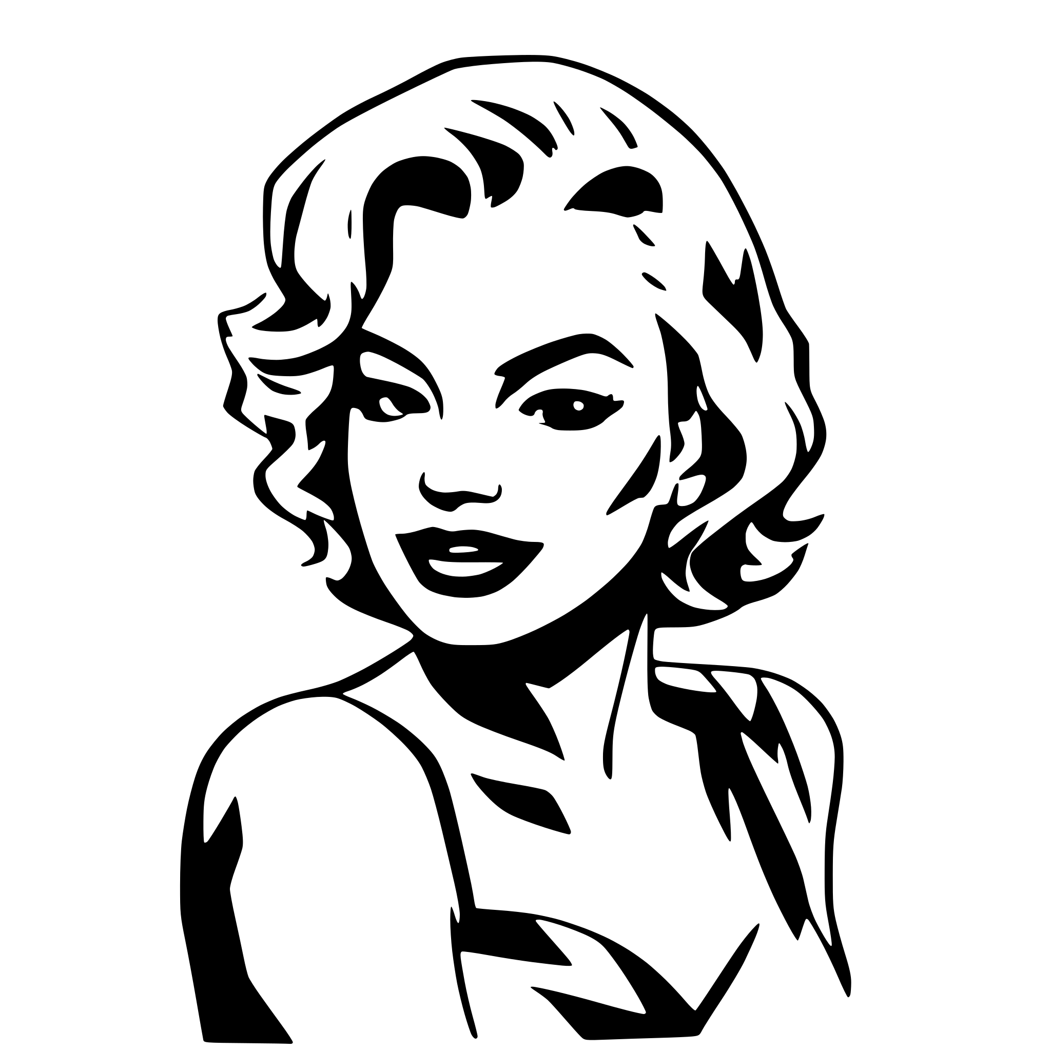 AI-generated SVG of a Marilyn Monroe