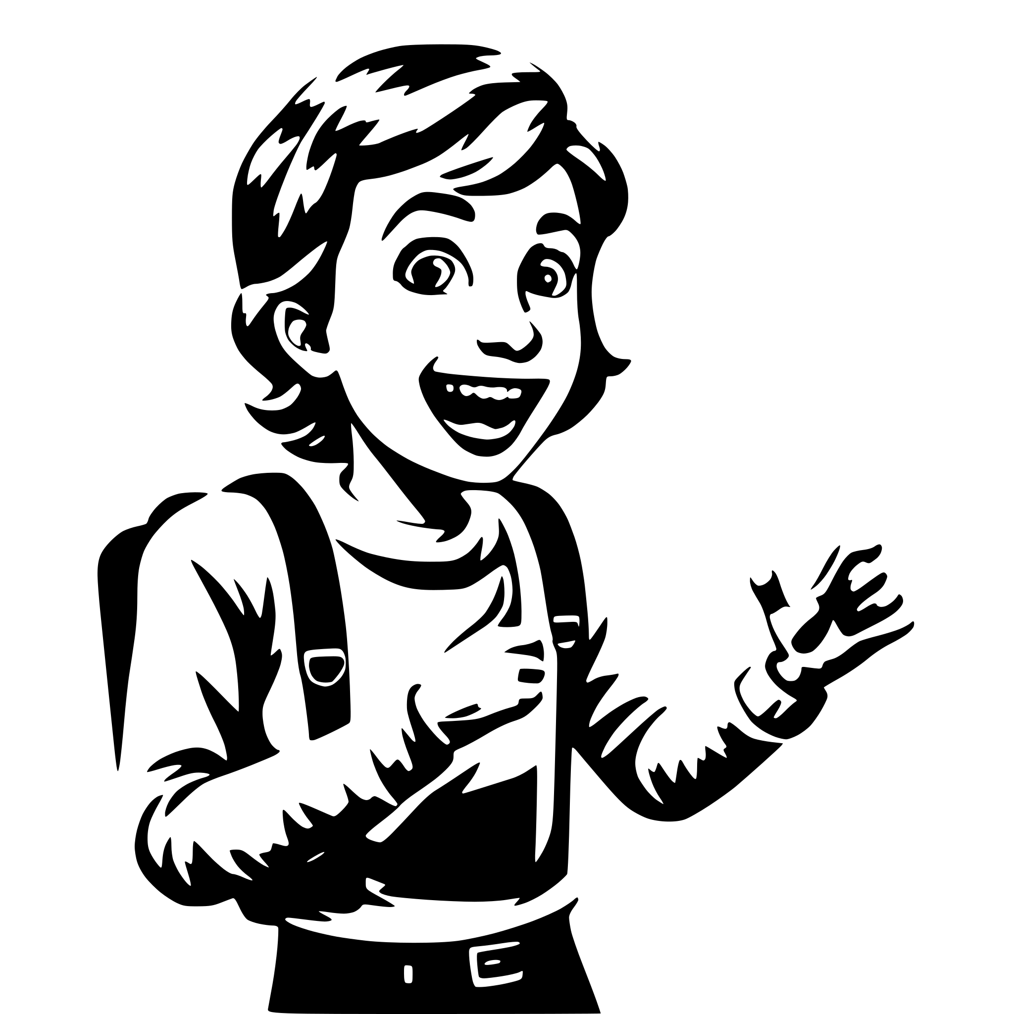 AI-generated SVG of 'excited student'