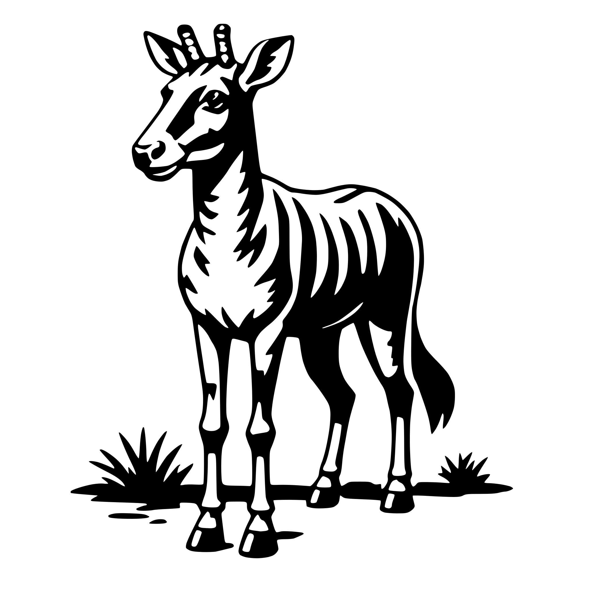 AI-generated SVG of 'okapi'