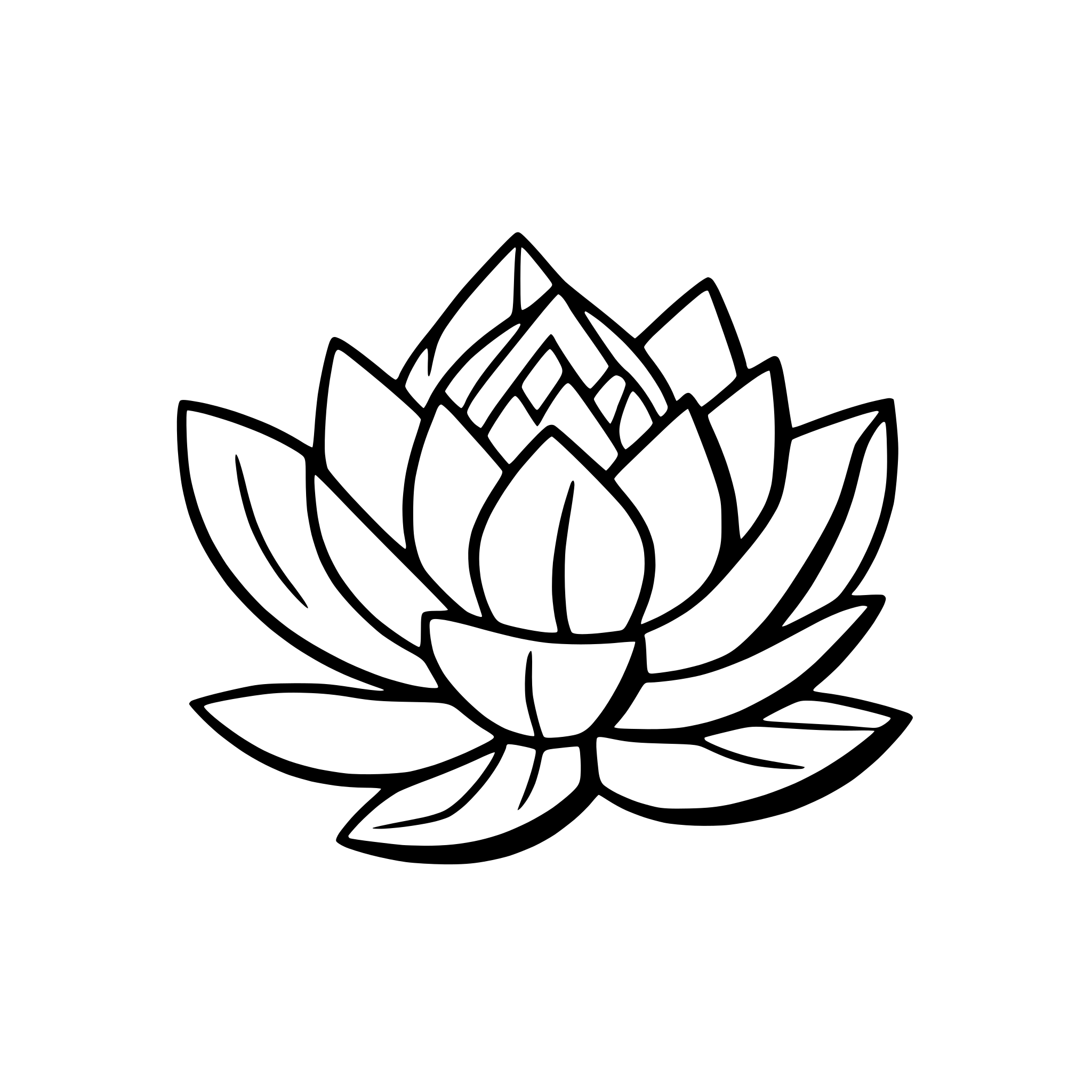 AI-generated SVG of 'lotus flower with sacred geometry'