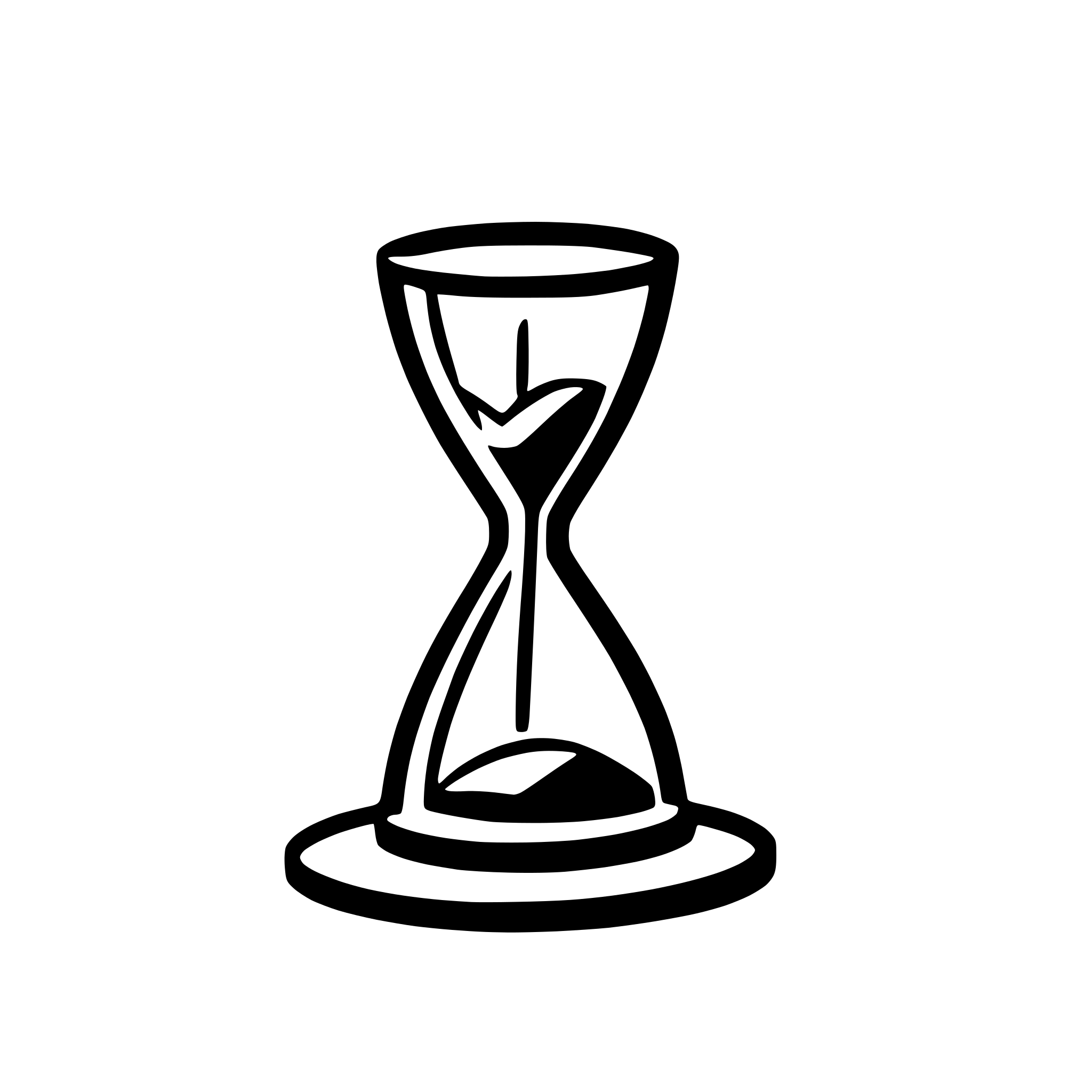 AI-generated SVG of 'hourglass with flowing sand'