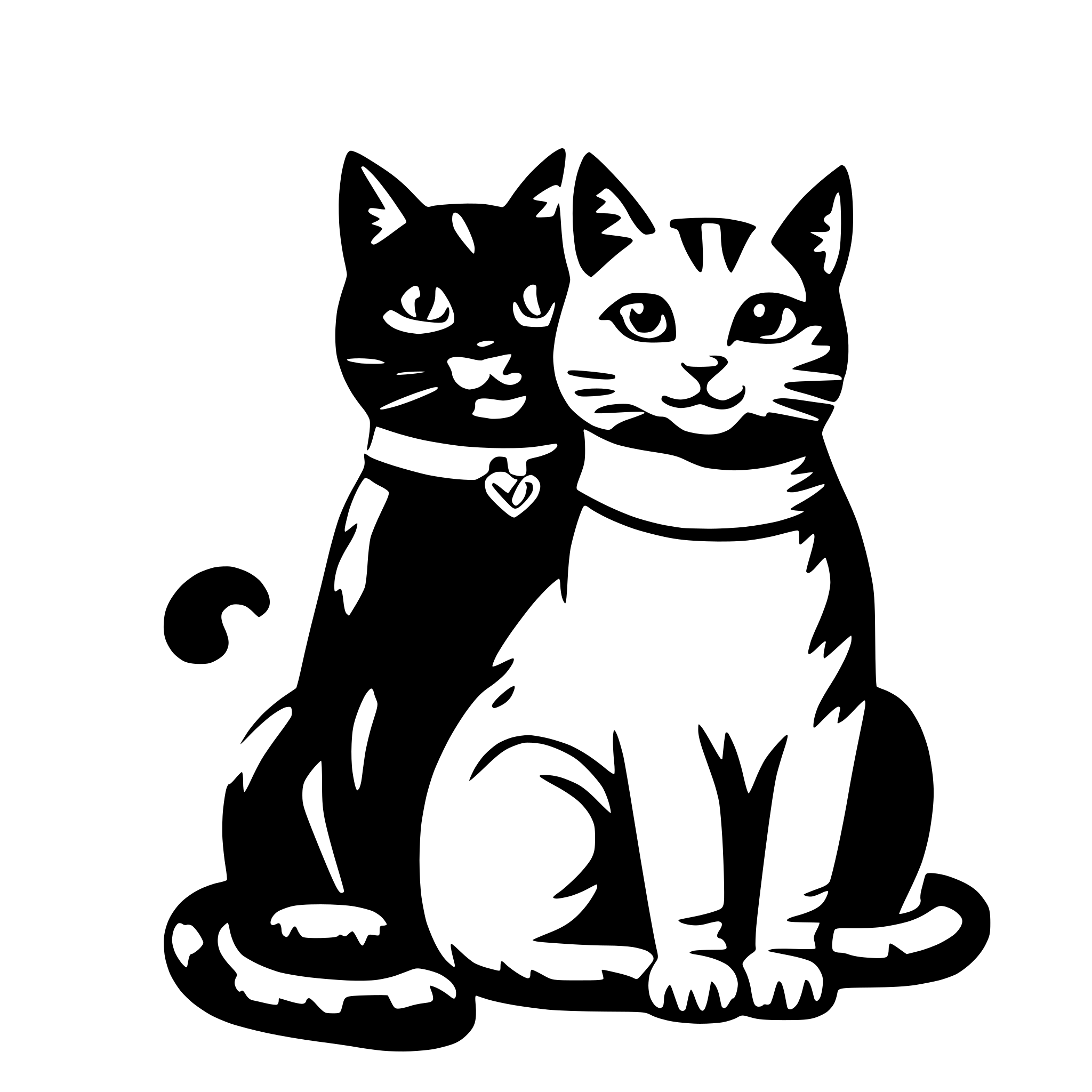 AI-generated SVG of 'cat love'
