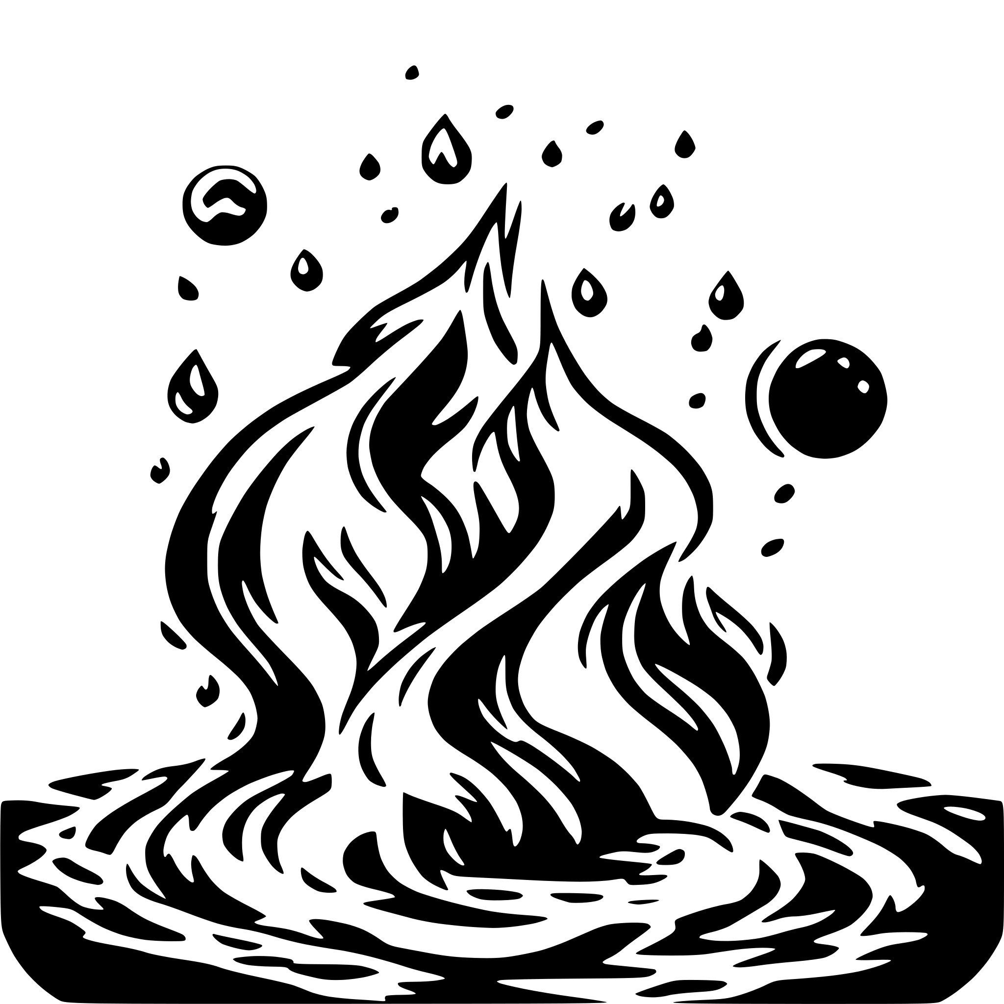 AI-generated SVG of a Earth Wind fire water