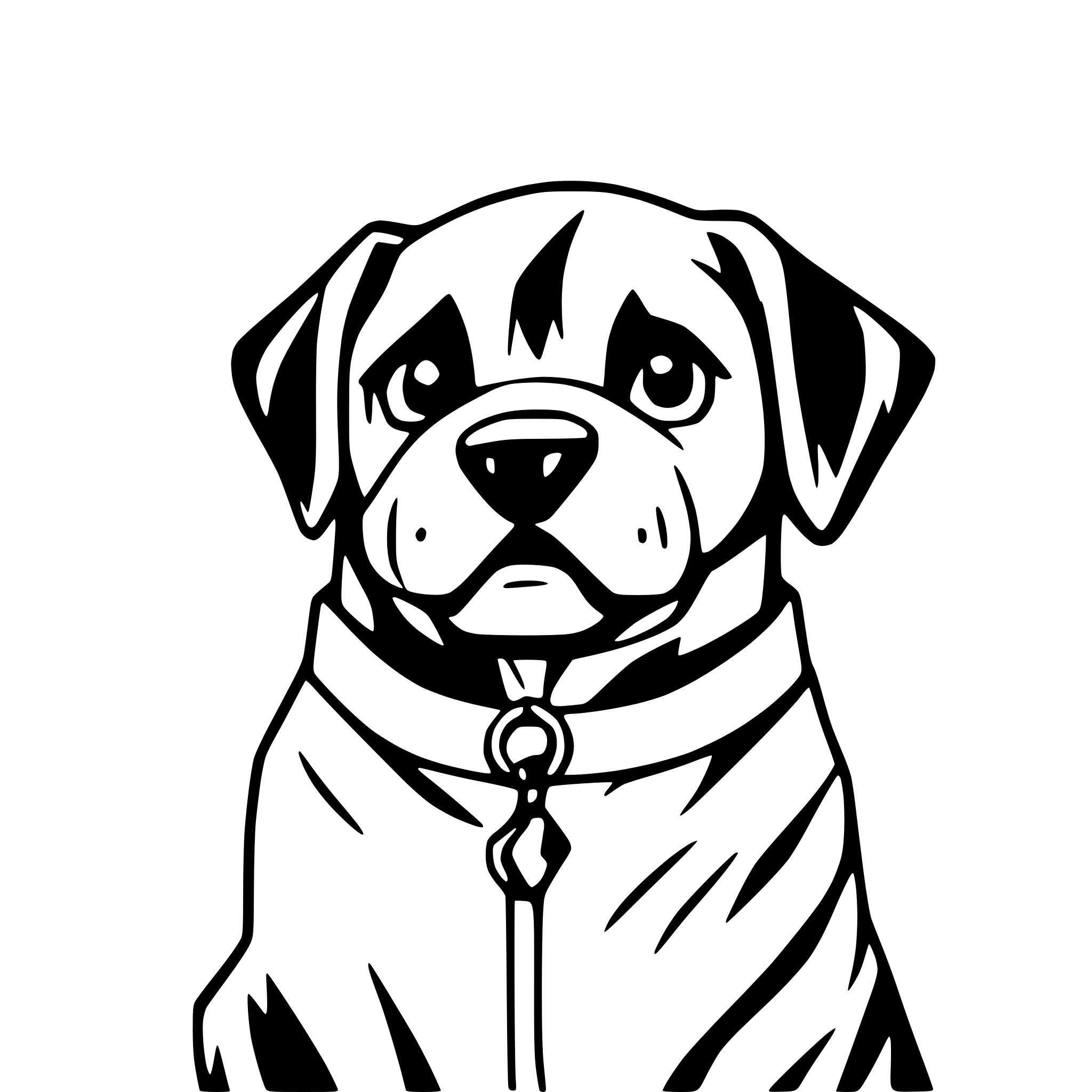 AI-generated SVG of a rottweiler