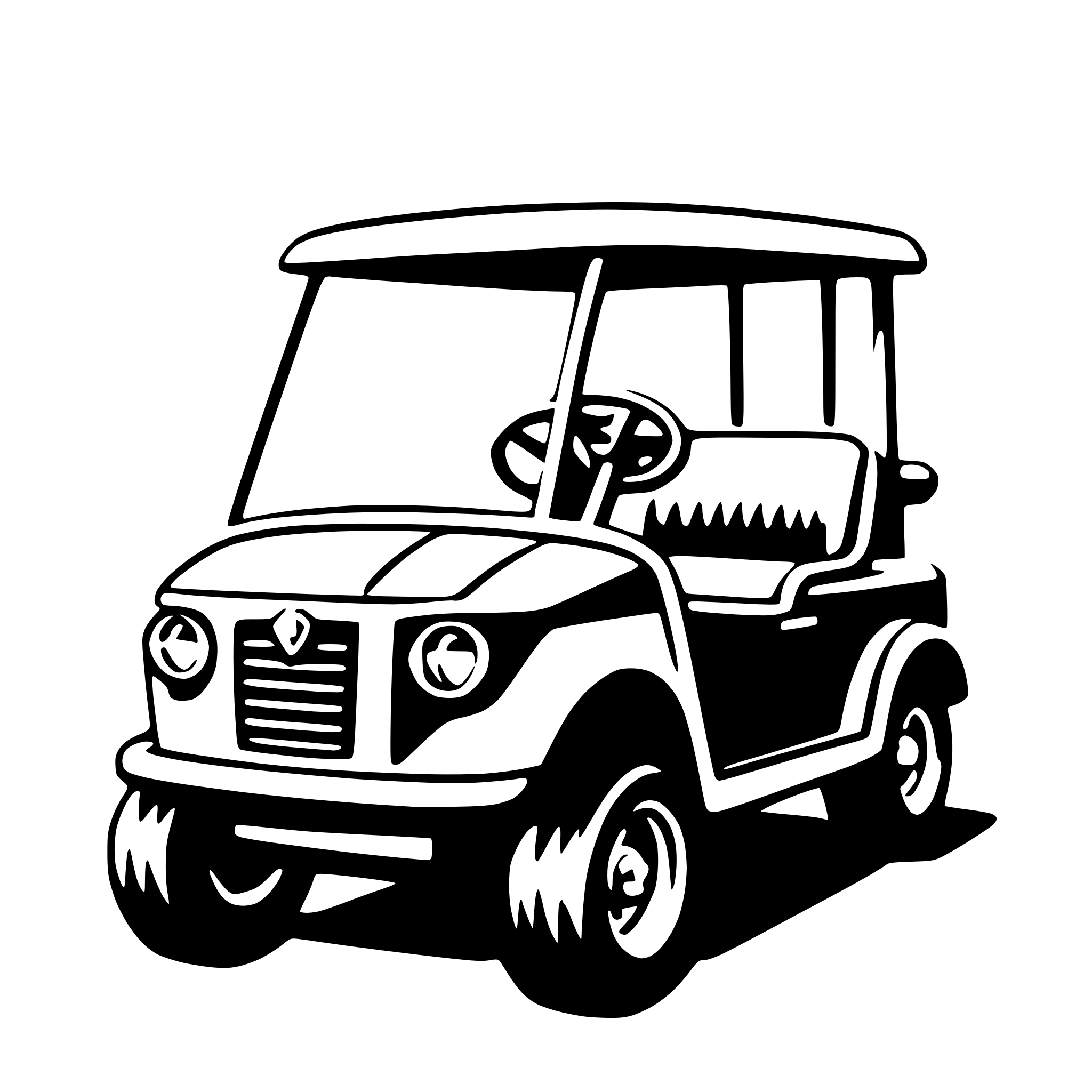 AI-generated SVG of a golf cart