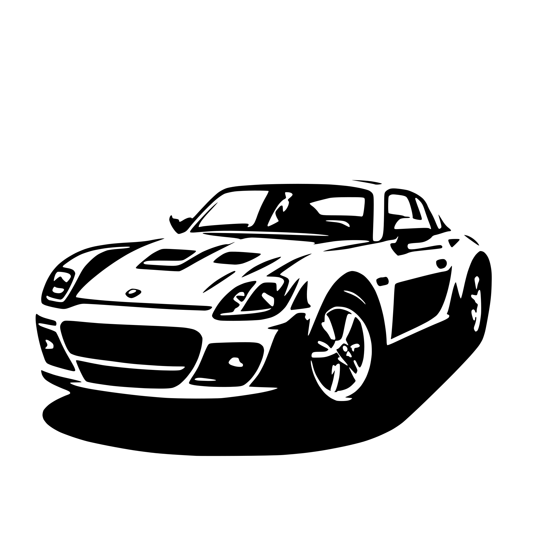 AI-generated SVG of 'sports car'
