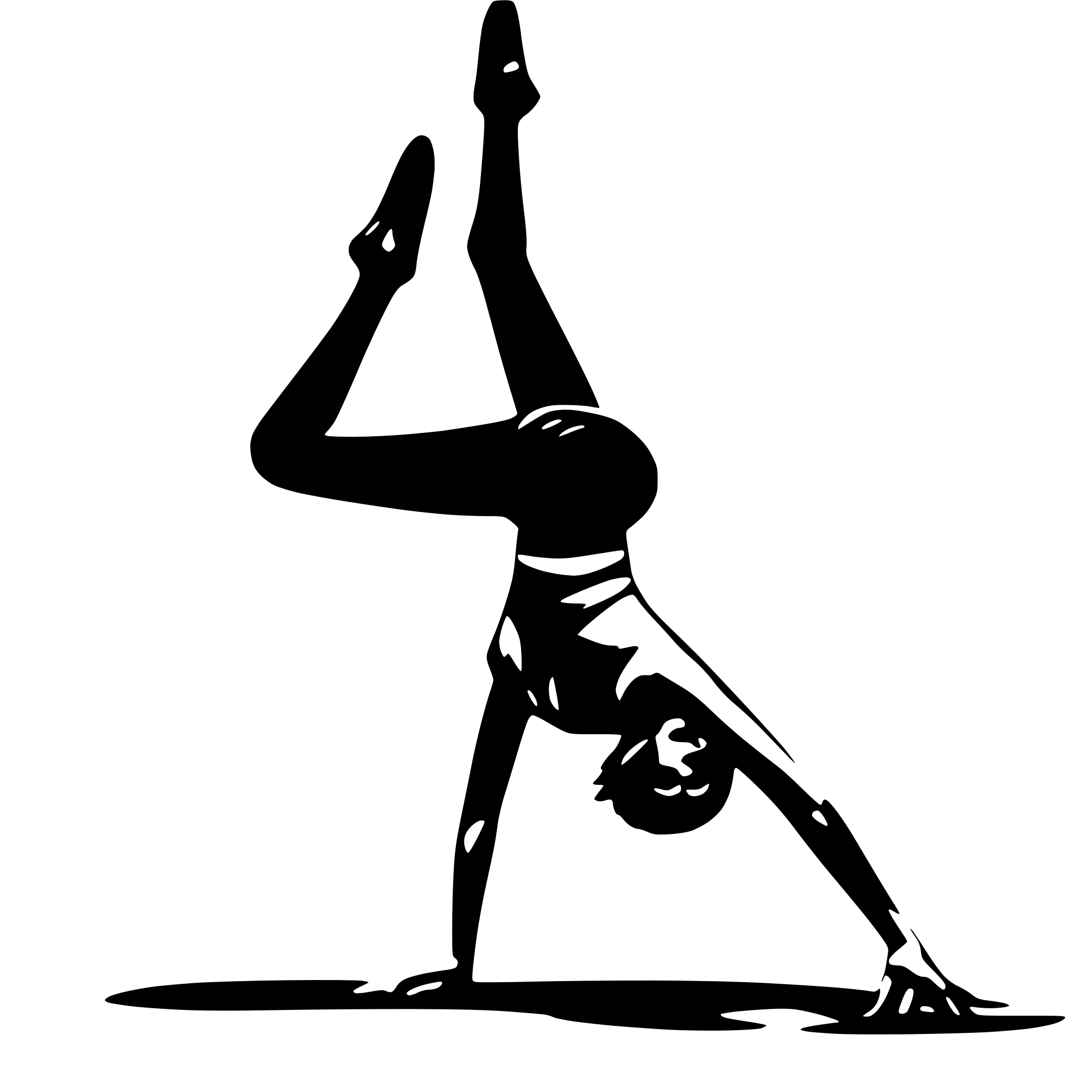 AI-generated SVG of 'woman doing a handstand'