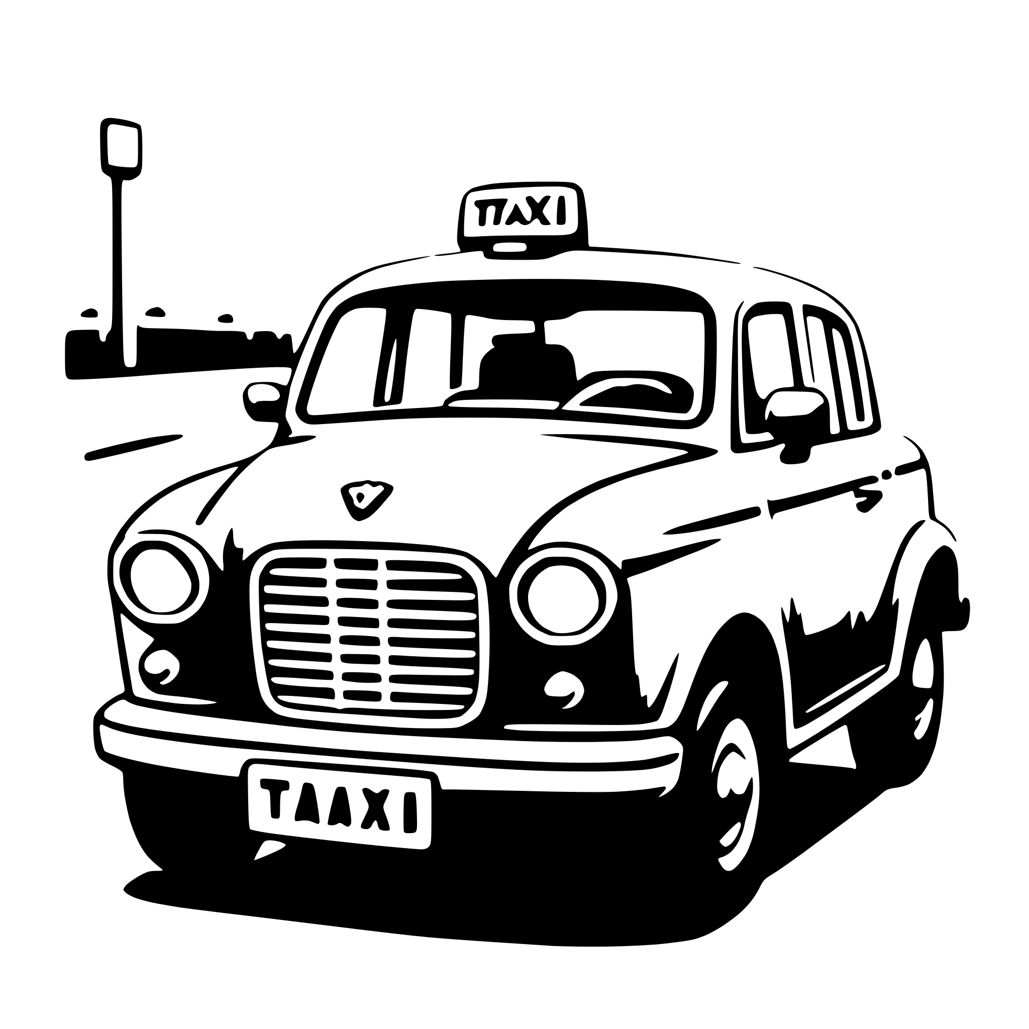 AI-generated SVG of 'taxi'
