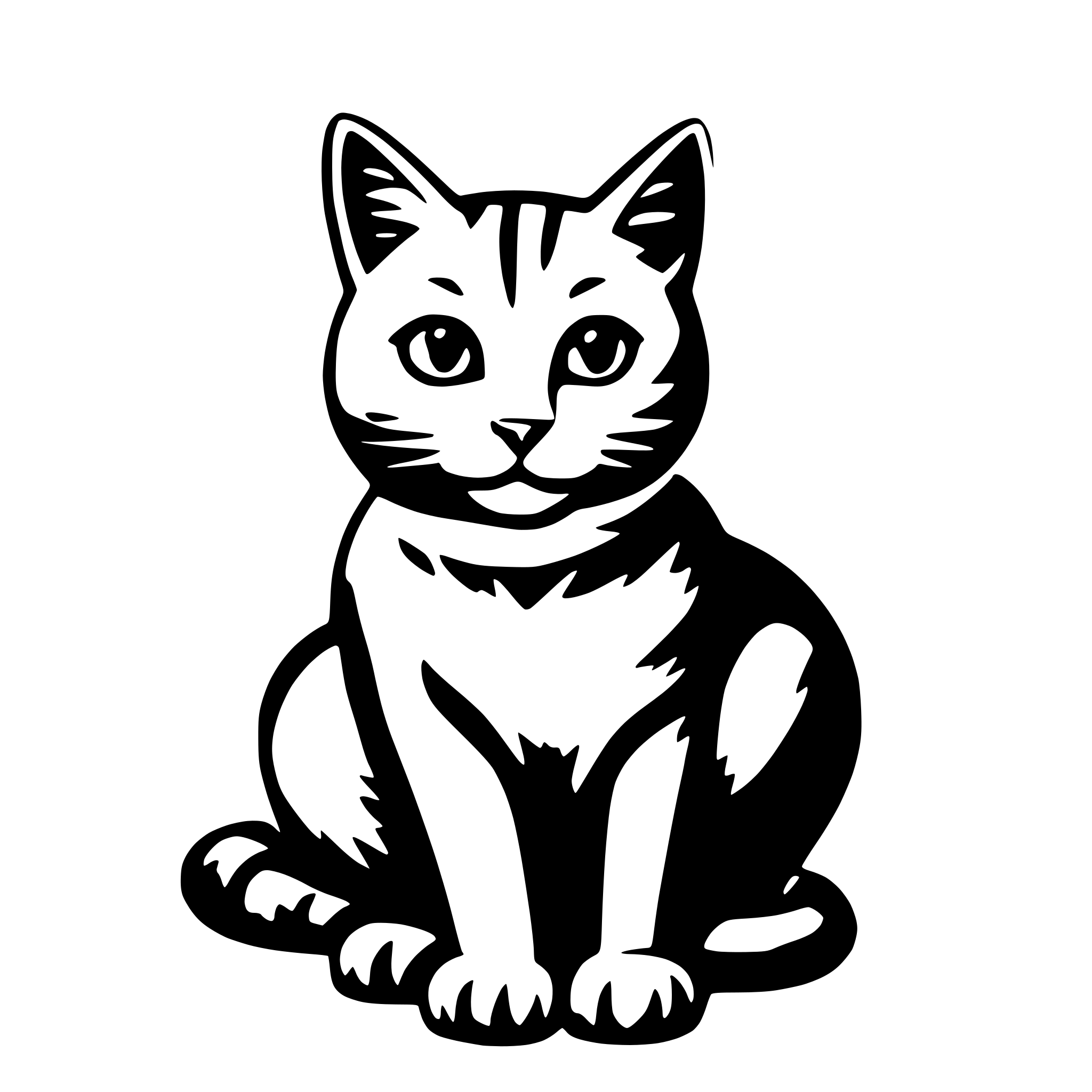 AI-generated SVG of a cat