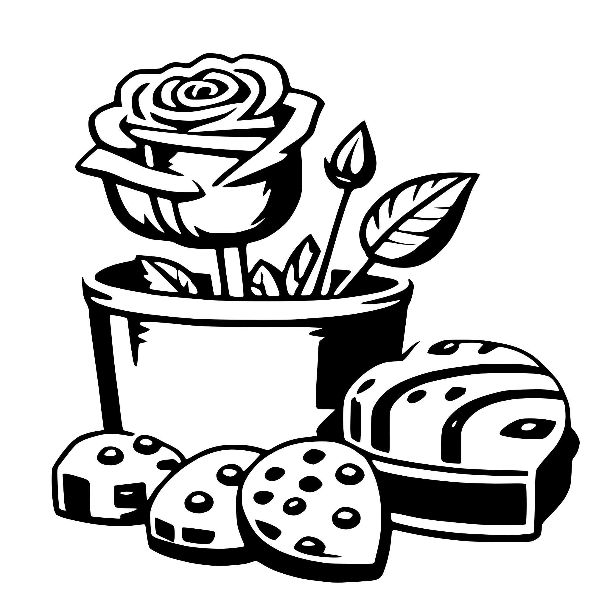 AI-generated SVG of a roses and chocolates