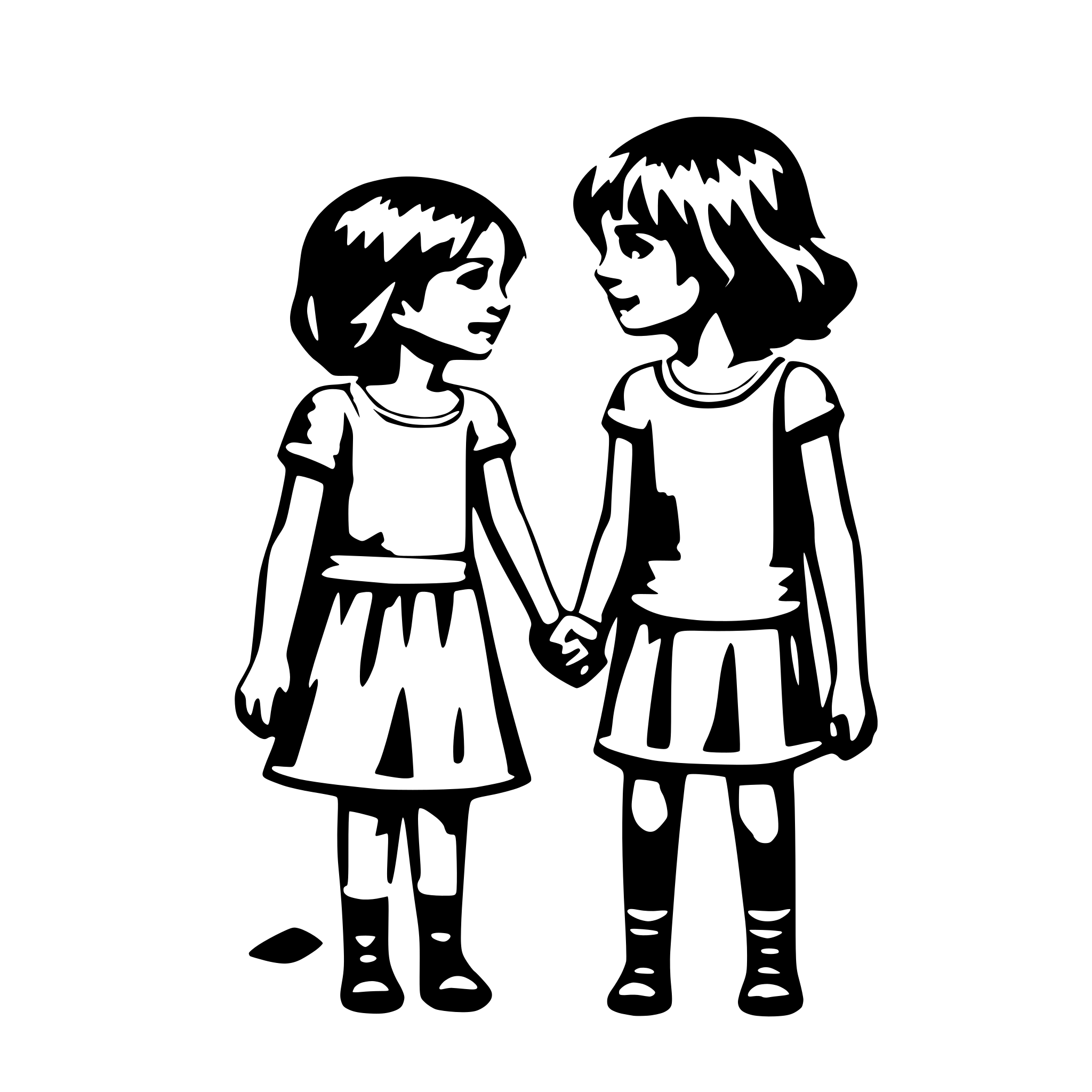 AI-generated SVG of a children holding hands and the world