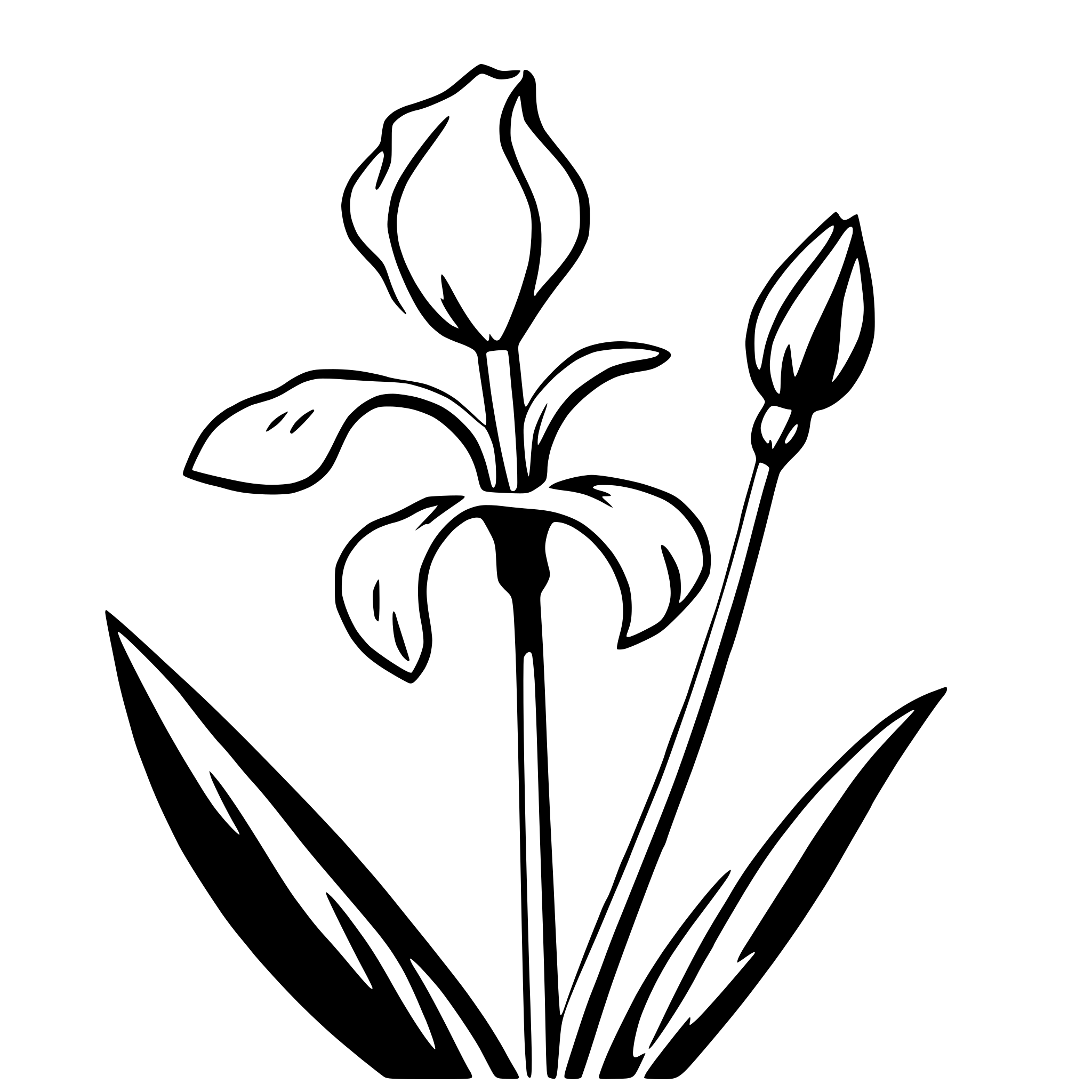 AI-generated SVG of a iris