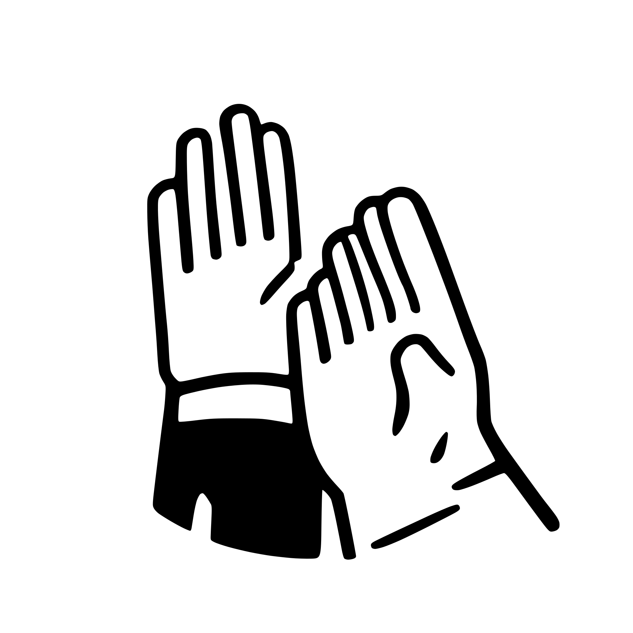 AI-generated SVG of a hands, two friends, highfive