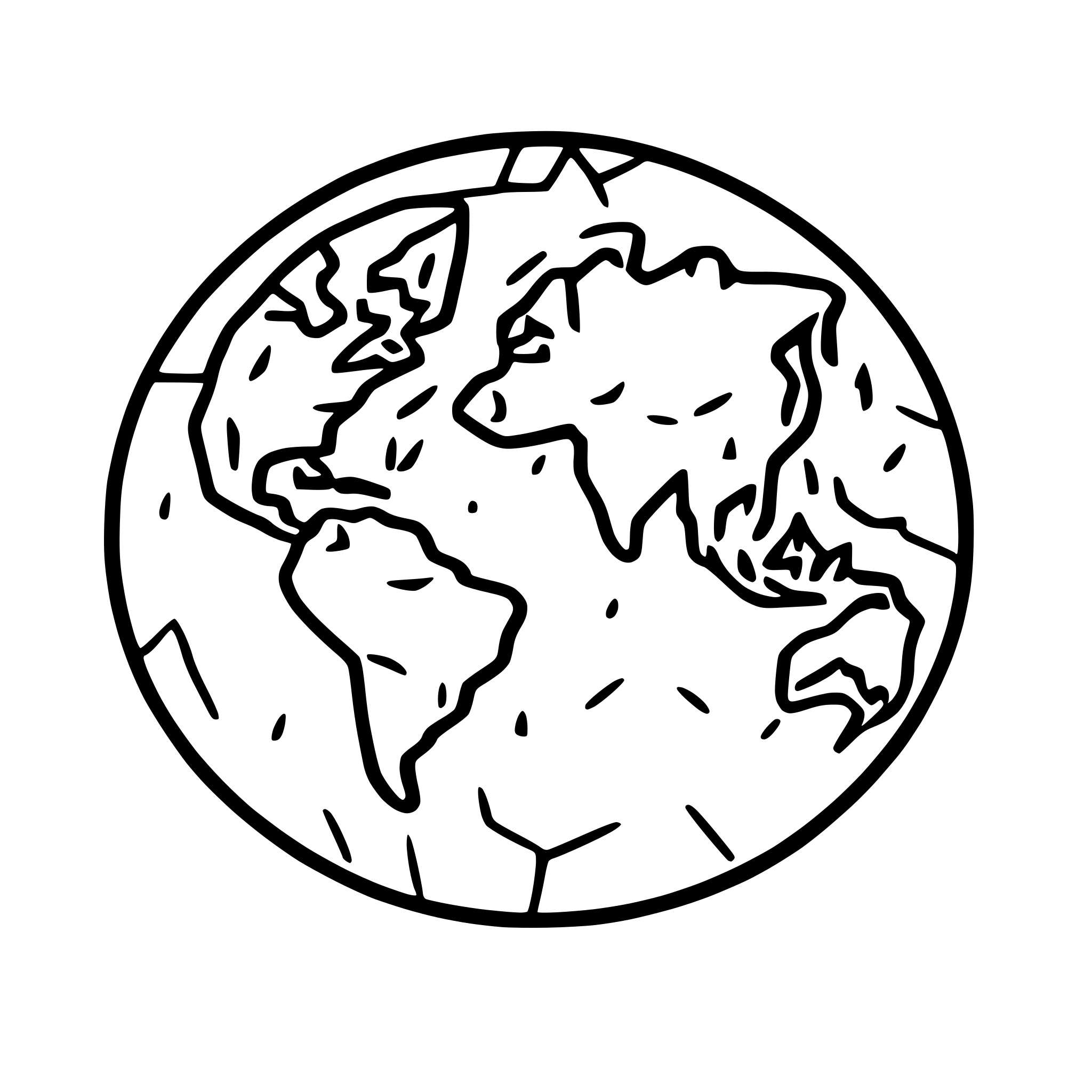 AI-generated SVG of a Generate a 2D earth with continents