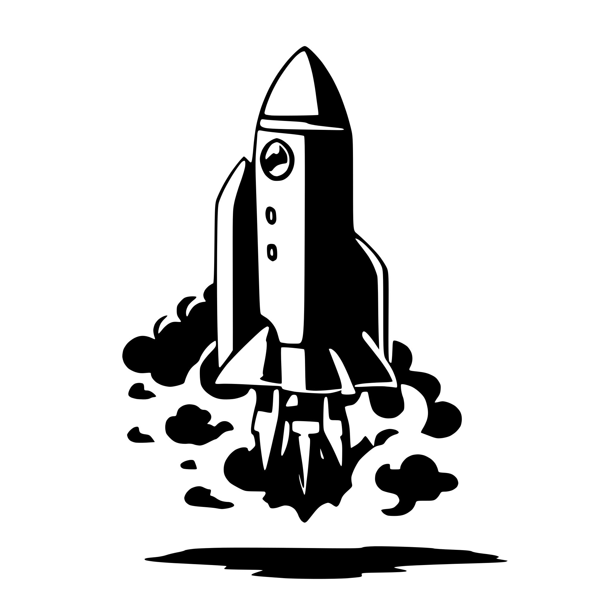 AI-generated SVG of a rocket ship for empty state of a page