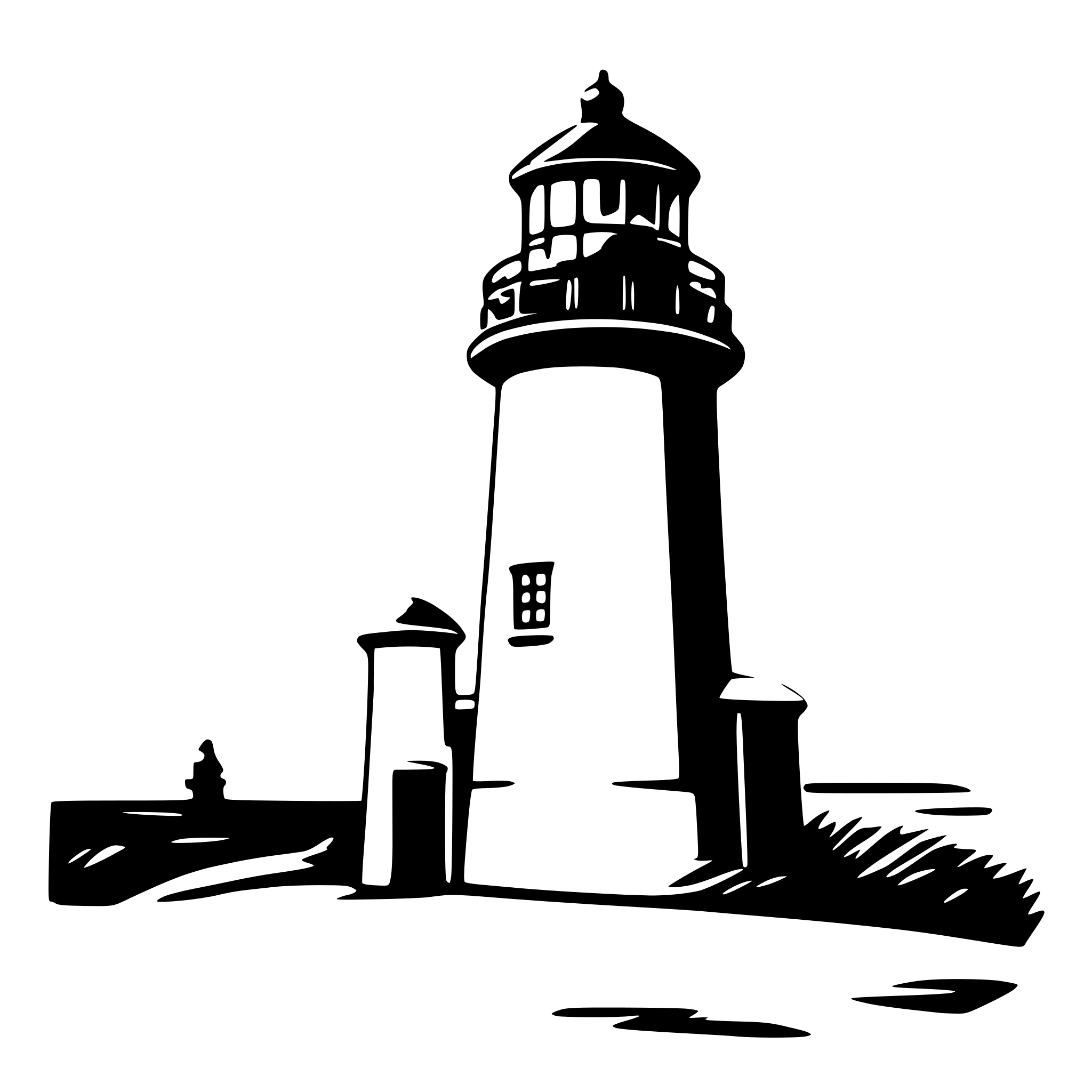 AI-generated SVG of a lighthouse pilsum