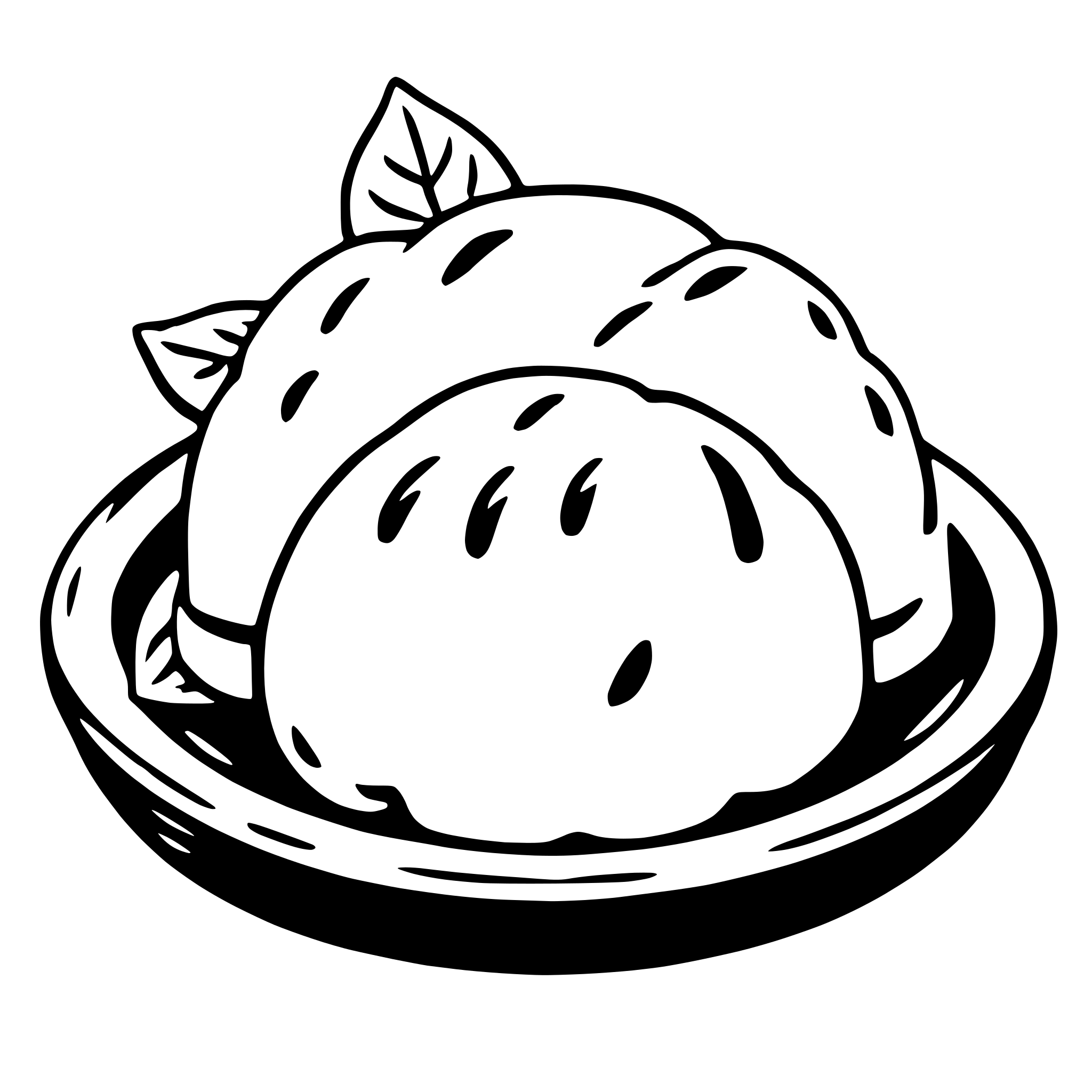 AI-generated SVG of 'dumpling'