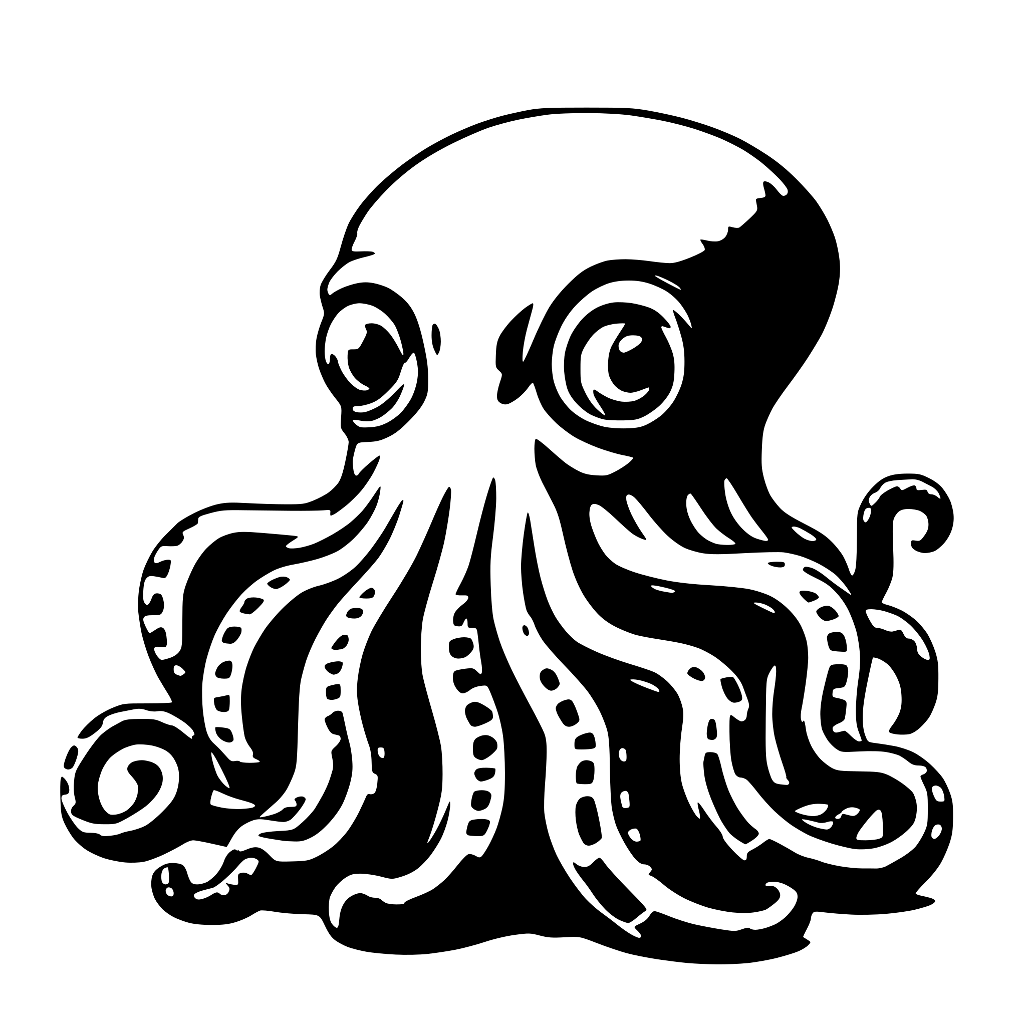AI-generated SVG of '5 interesting facts about octopus'