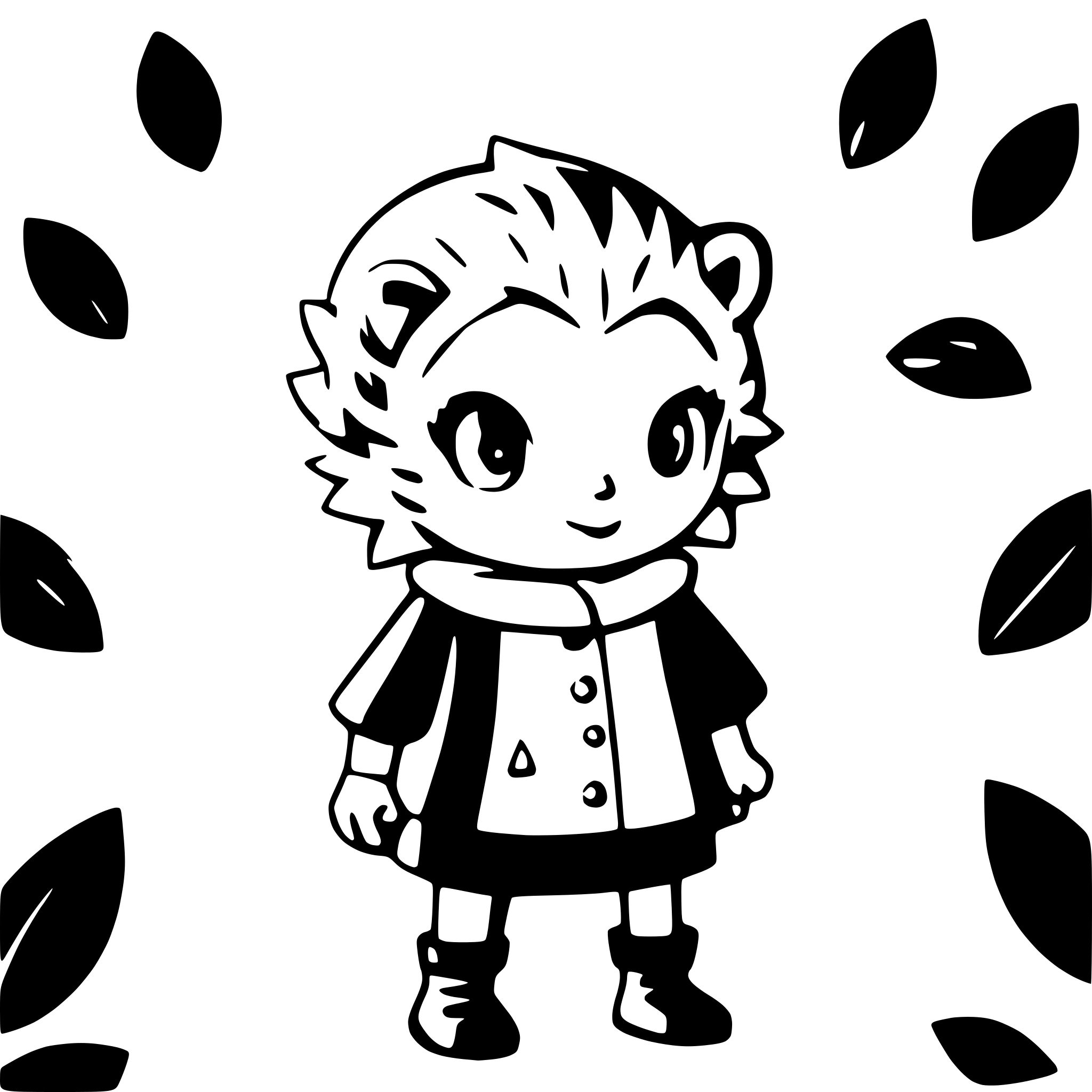 AI-generated SVG of a hedgehog cute animal colored
