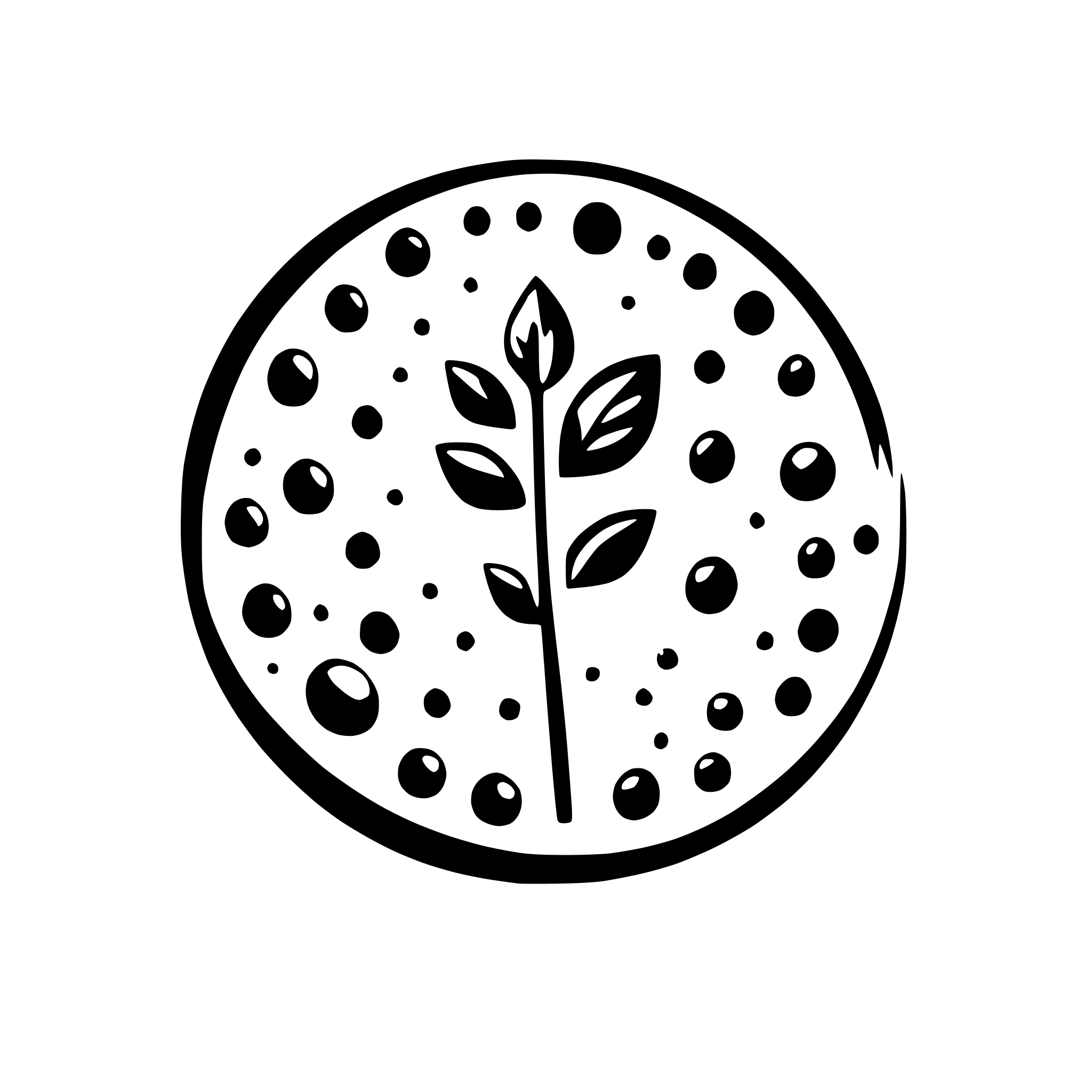 AI-generated SVG of a Create an artistic logo built in small dots for the experimental art project "Ipse Dixit"