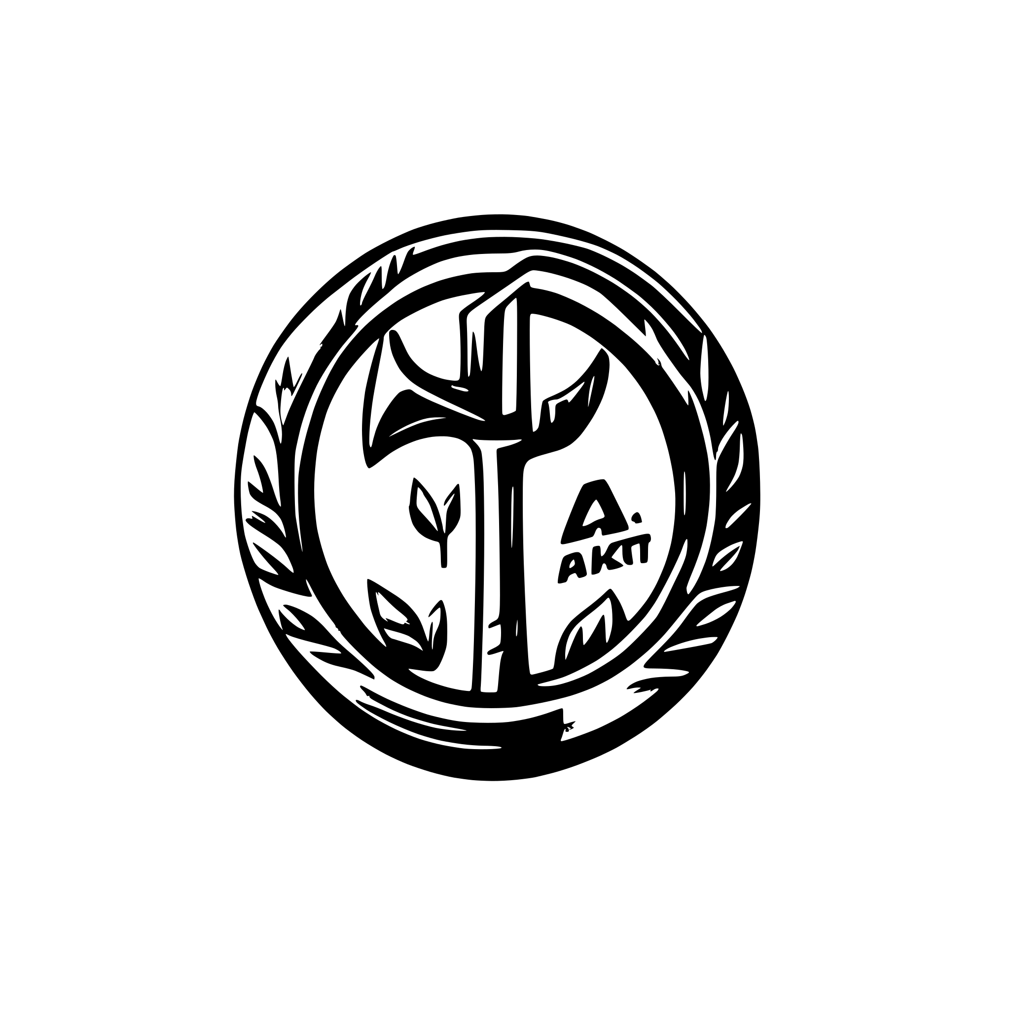 AI-generated SVG of a "Design a modern and memorable logo for a company called AXE Décor. The company specializes in const