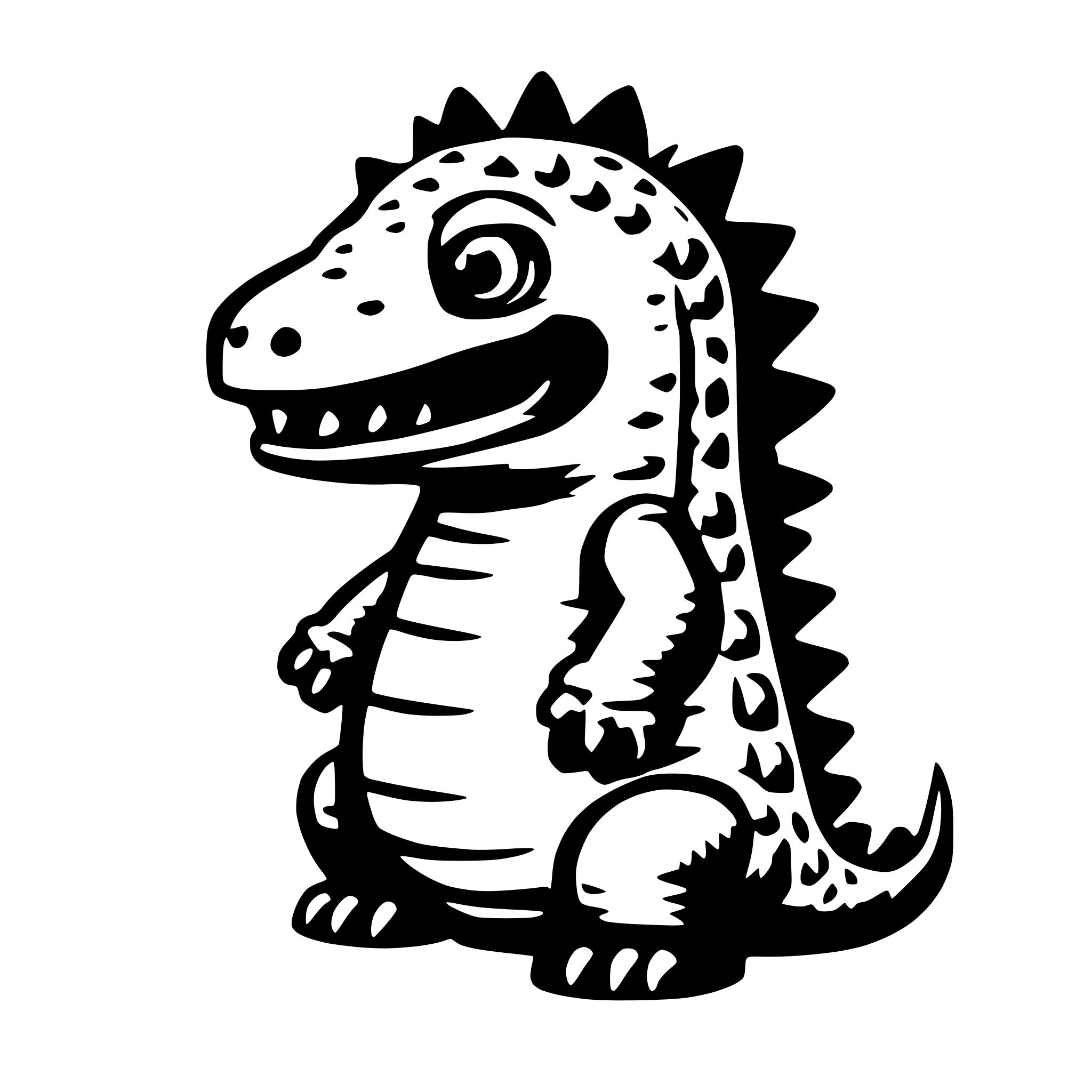 AI-generated SVG of 'cute baby godzilla'
