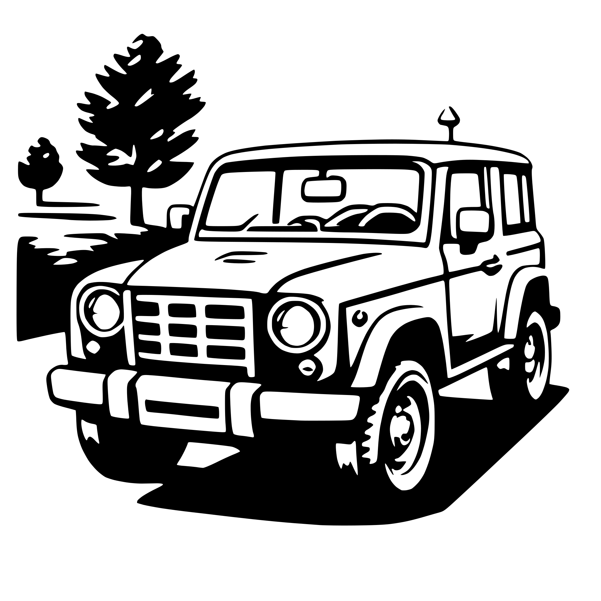 AI-generated SVG of 'suv'