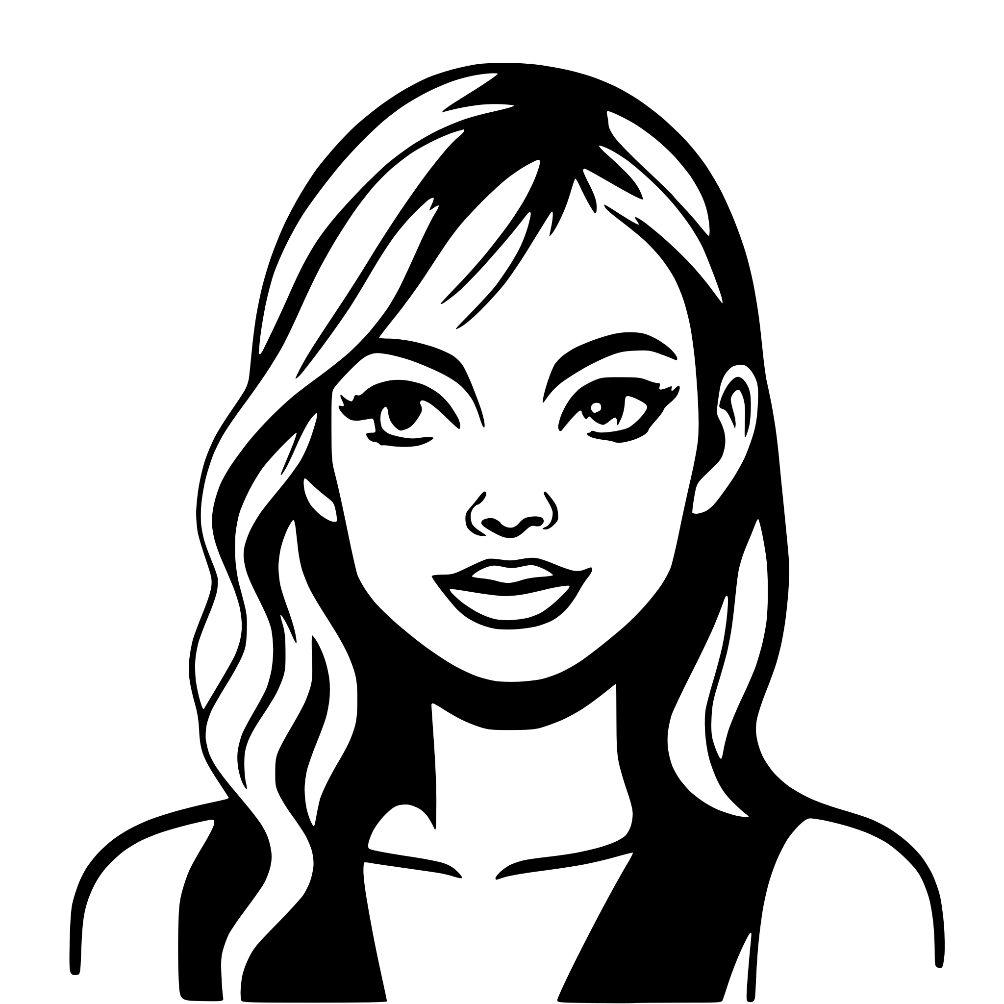 AI-generated SVG of 'Cool girl'