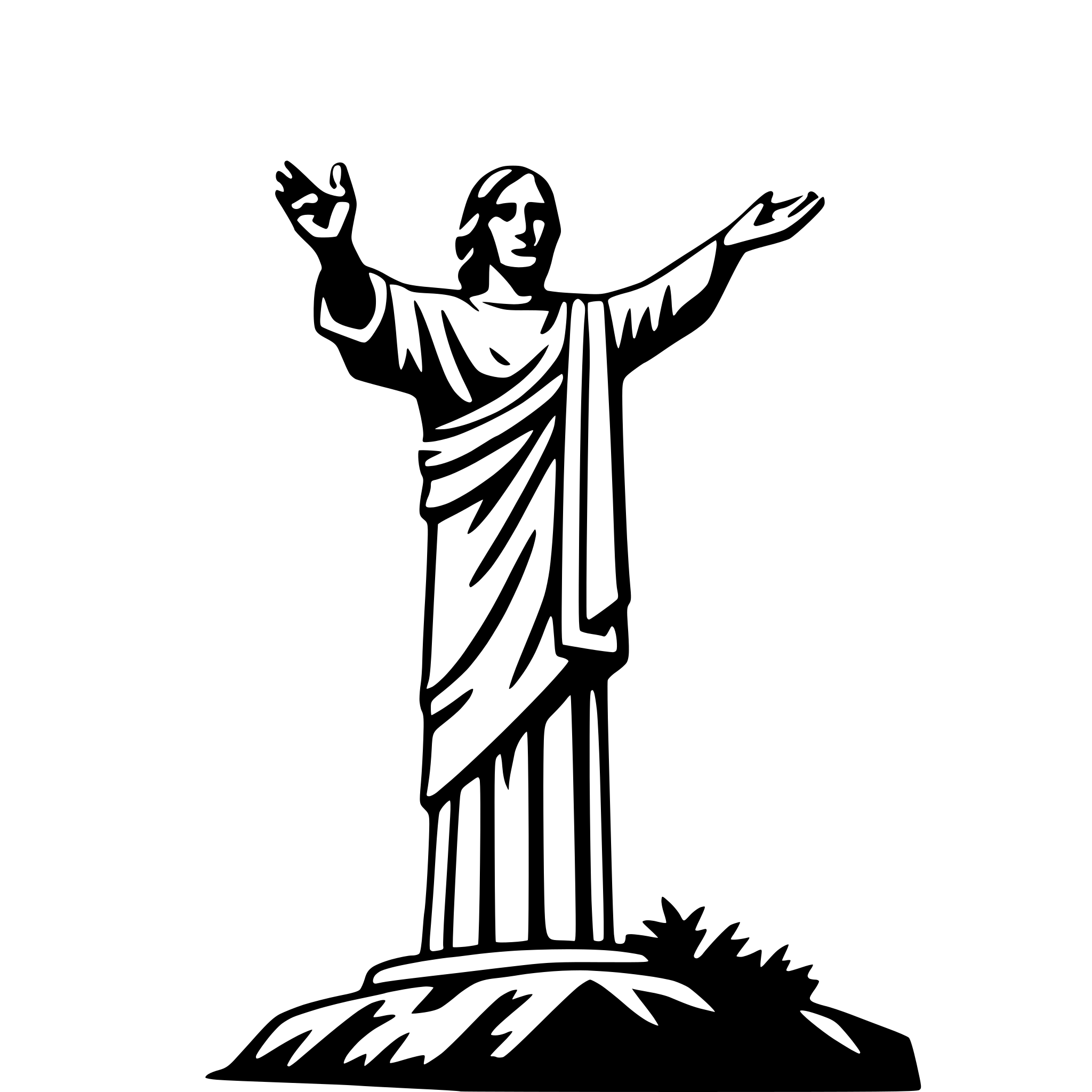 AI-generated SVG of 'christ the redeemer'