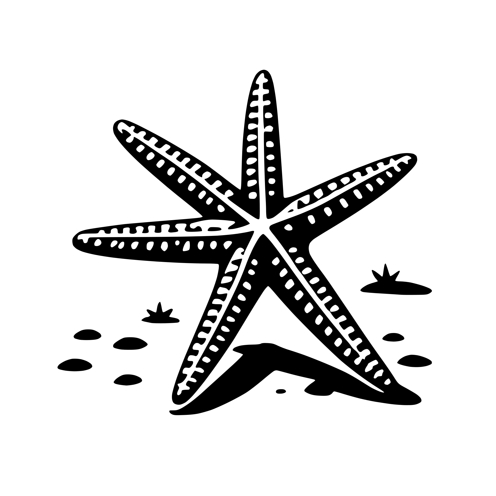 AI-generated SVG of 'starfish on sand'
