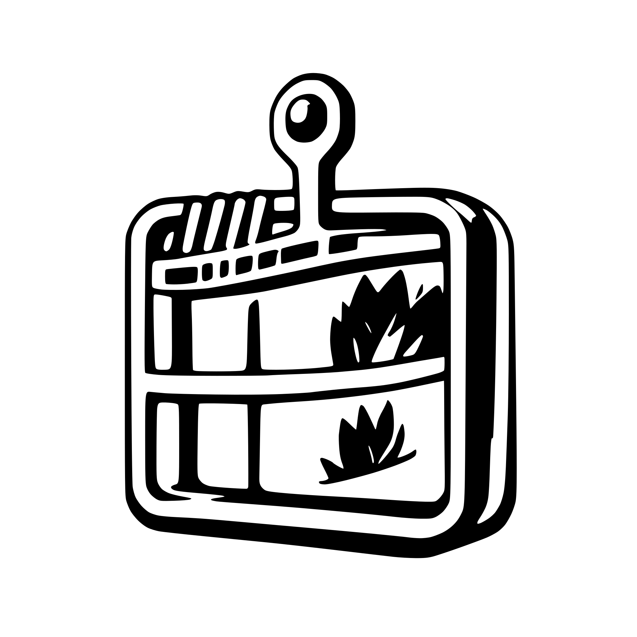 AI-generated SVG of a logo of a  rack in black and orange
