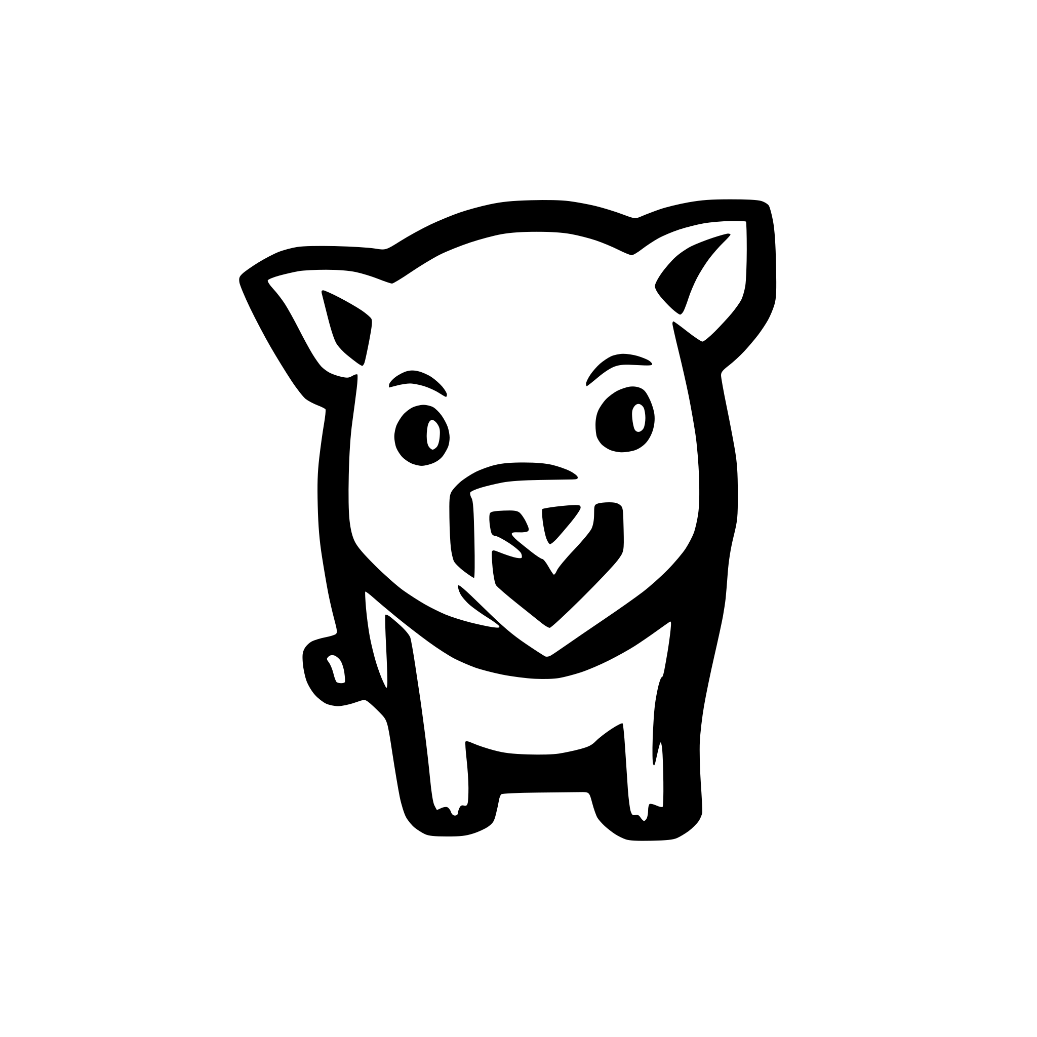 AI-generated SVG of a Pig with heart