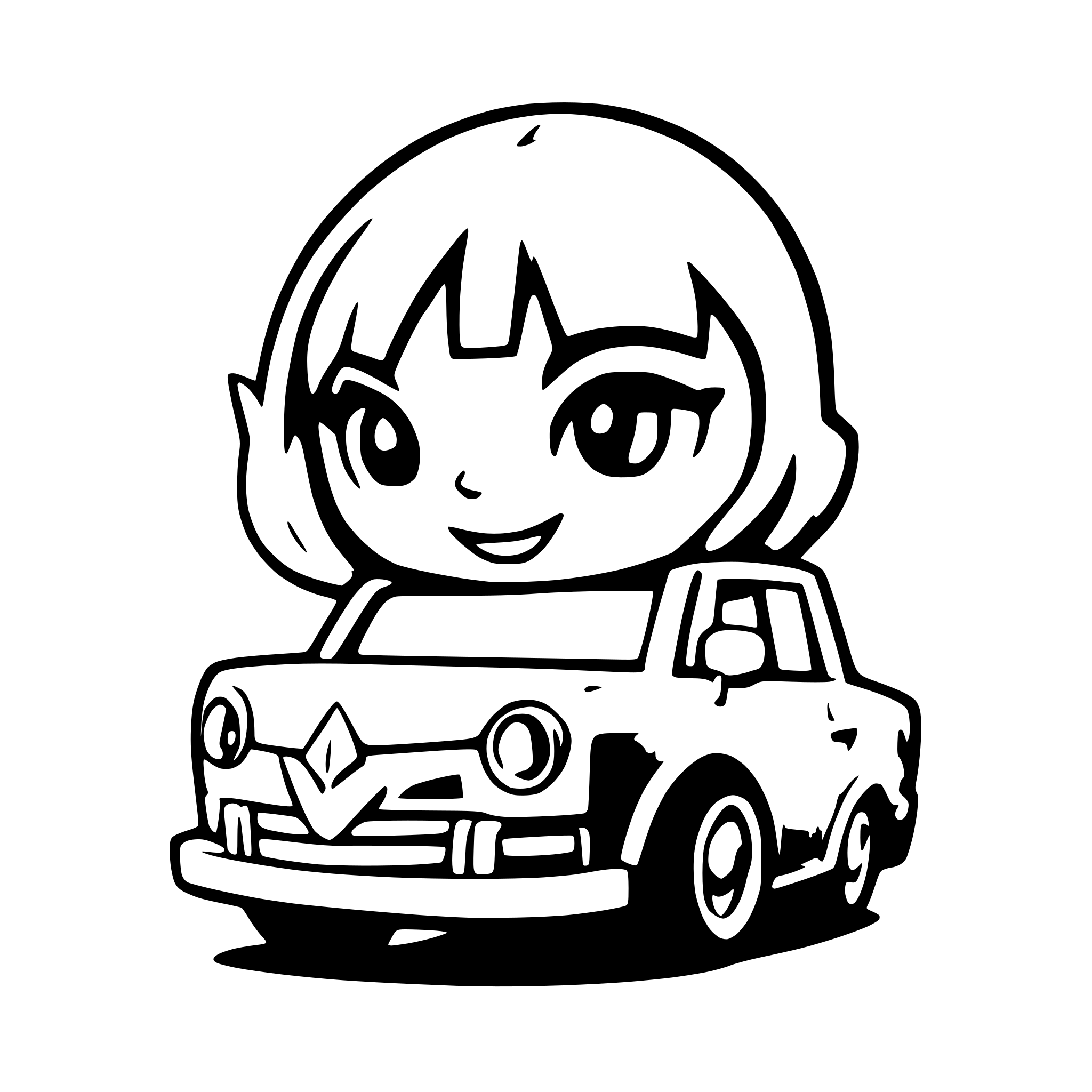AI-generated SVG of a car