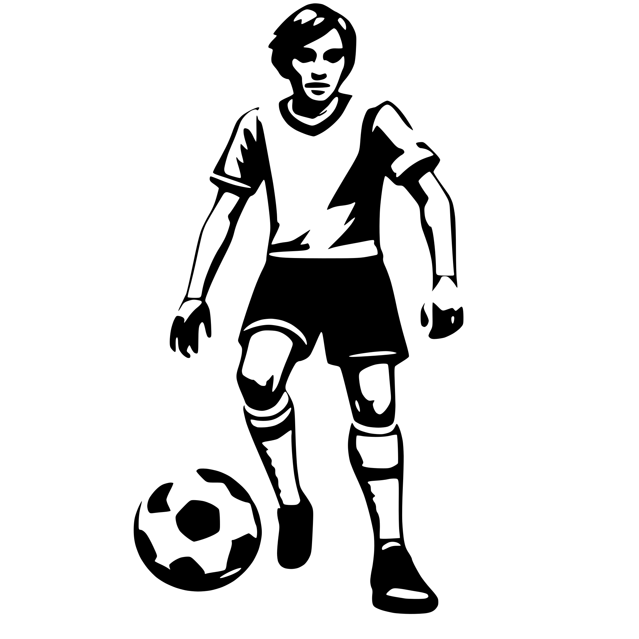 AI-generated SVG of 'soccer player'