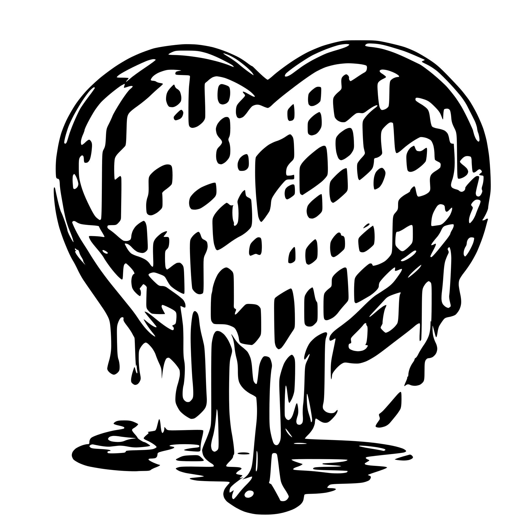 AI-generated SVG of 'Honey Drippy Heart'