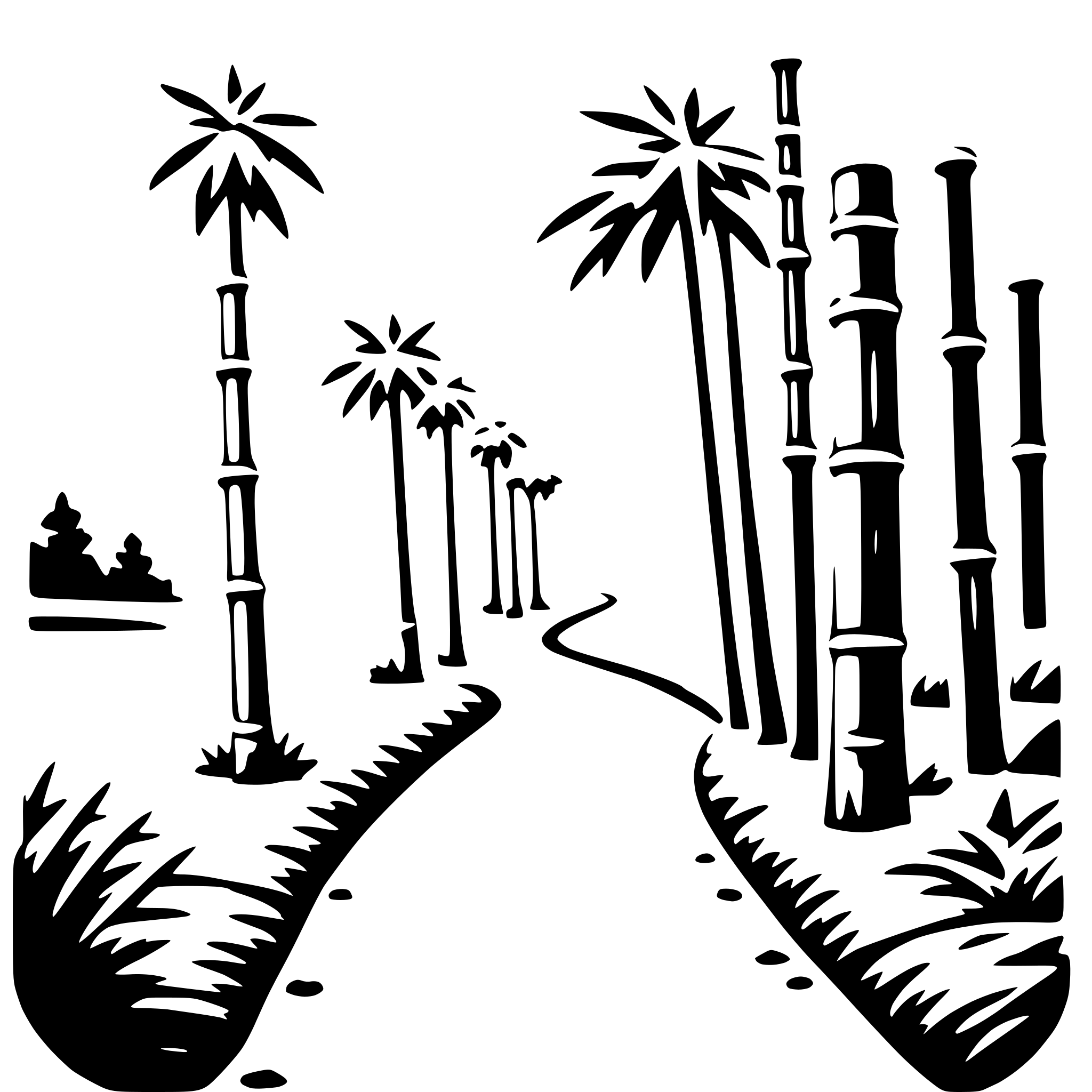 AI-generated SVG of 'exploring bamboo forest'