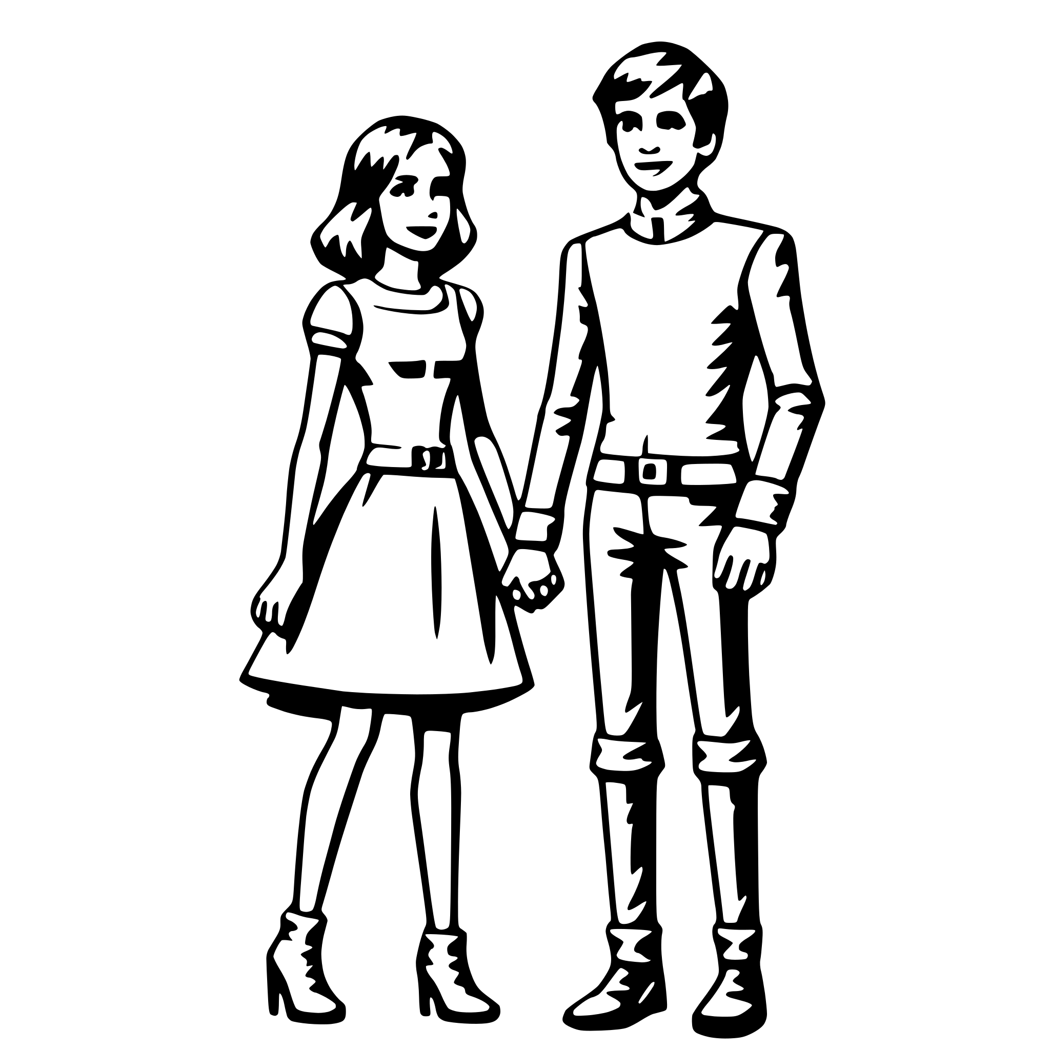 AI-generated SVG of 'couple's matching outfits'