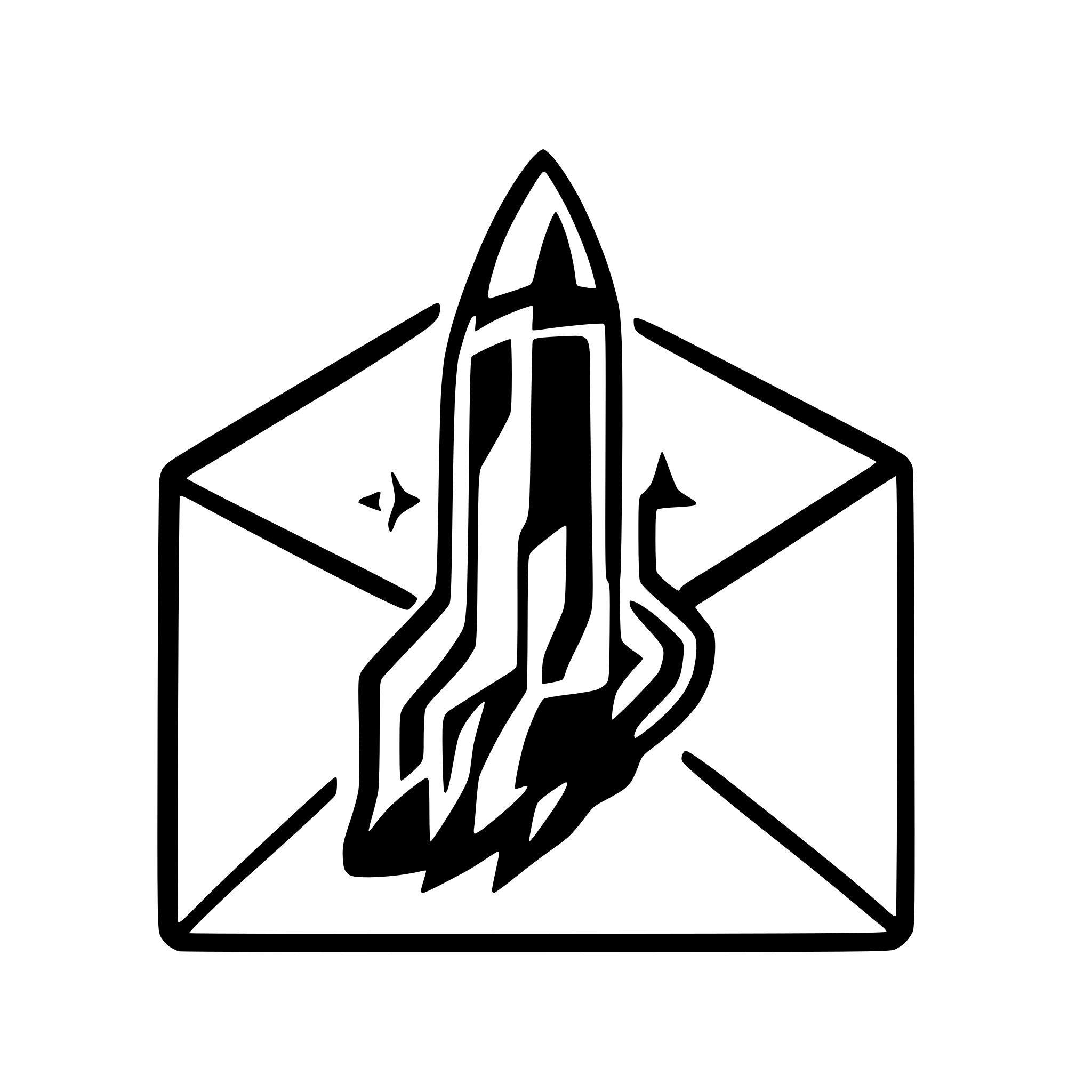 AI-generated SVG of a Envelope with a rocket going out of the envelope