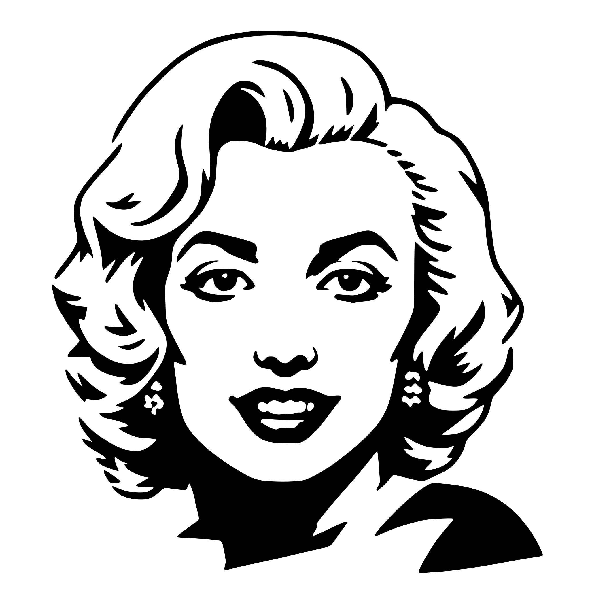 AI-generated SVG of 'marilyn monroe'